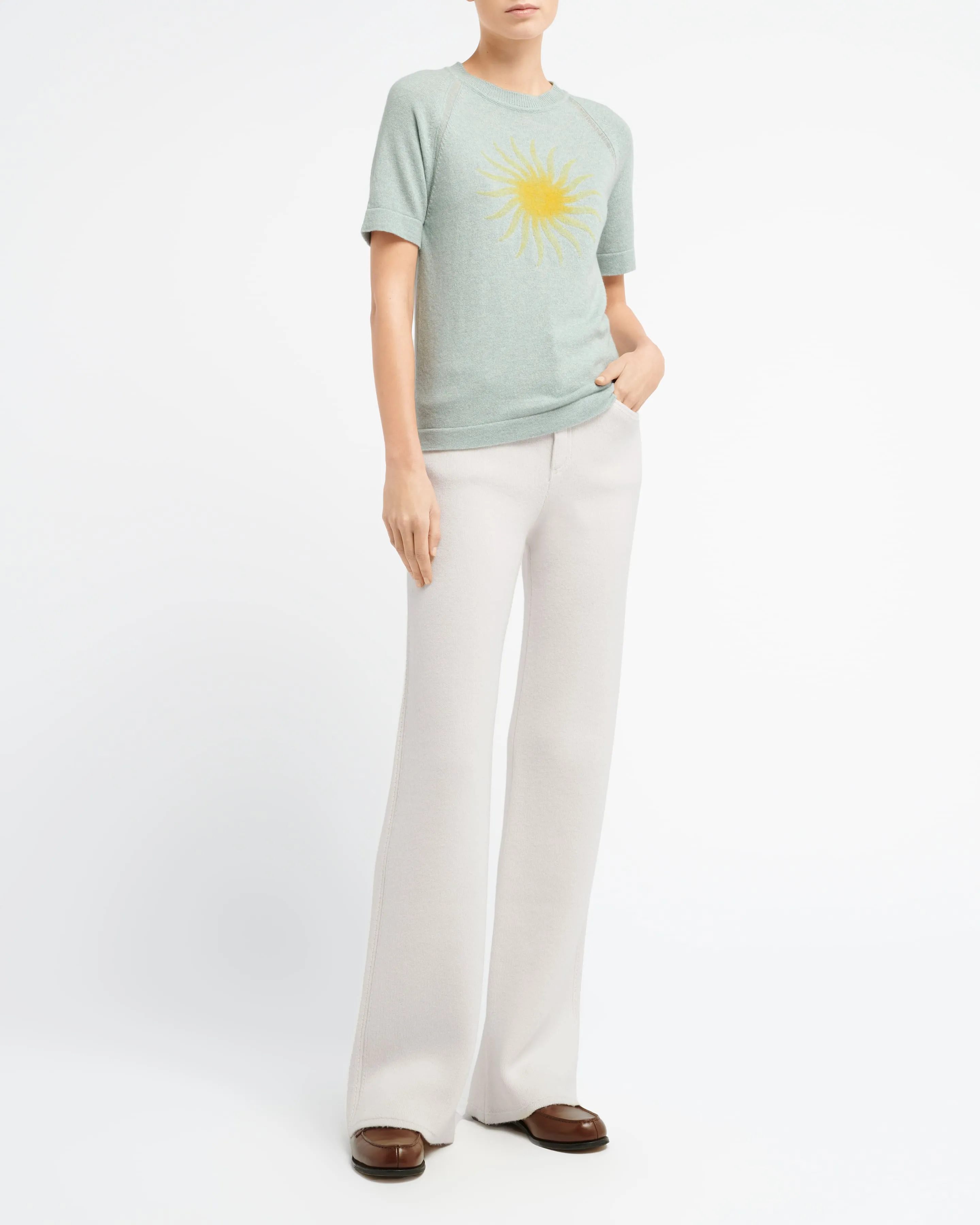 Haut à manches courtes en cachemire à motif soleil sold by Barrie product image thumbnail 5