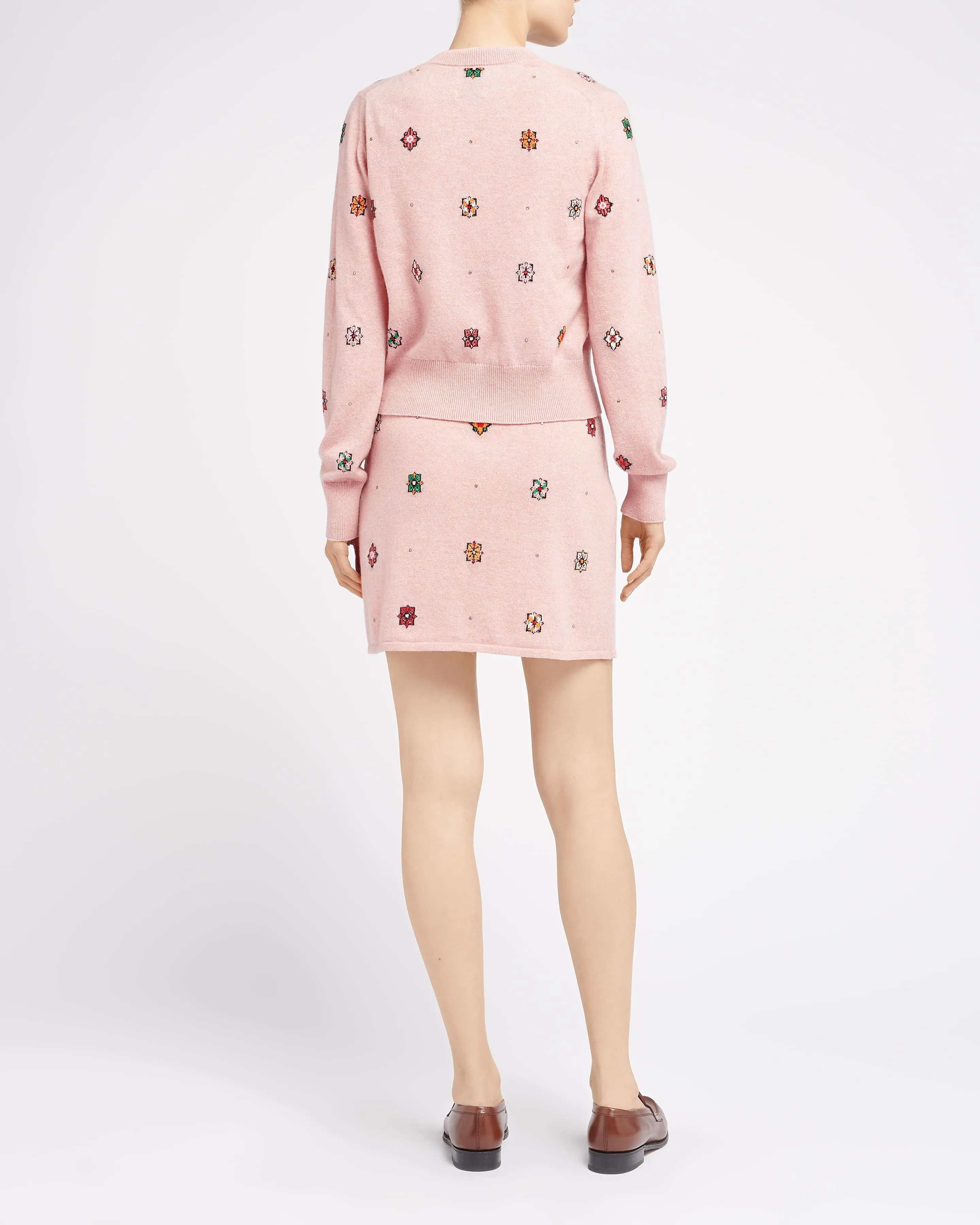 Cardigan en cachemire et coton à motif fleuri sold by Barrie product image thumbnail 5