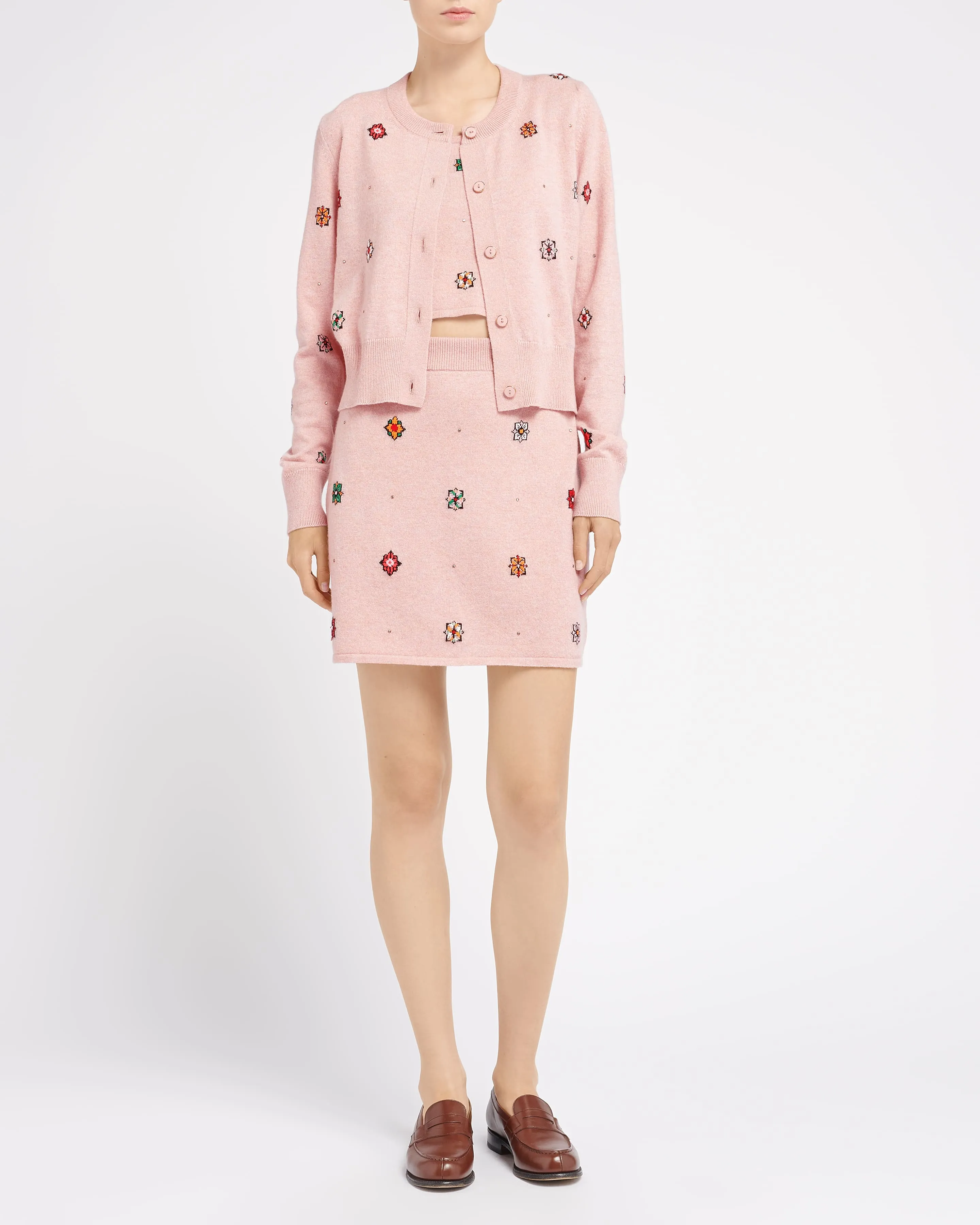 Cardigan en cachemire et coton à motif fleuri sold by Barrie product image thumbnail 4