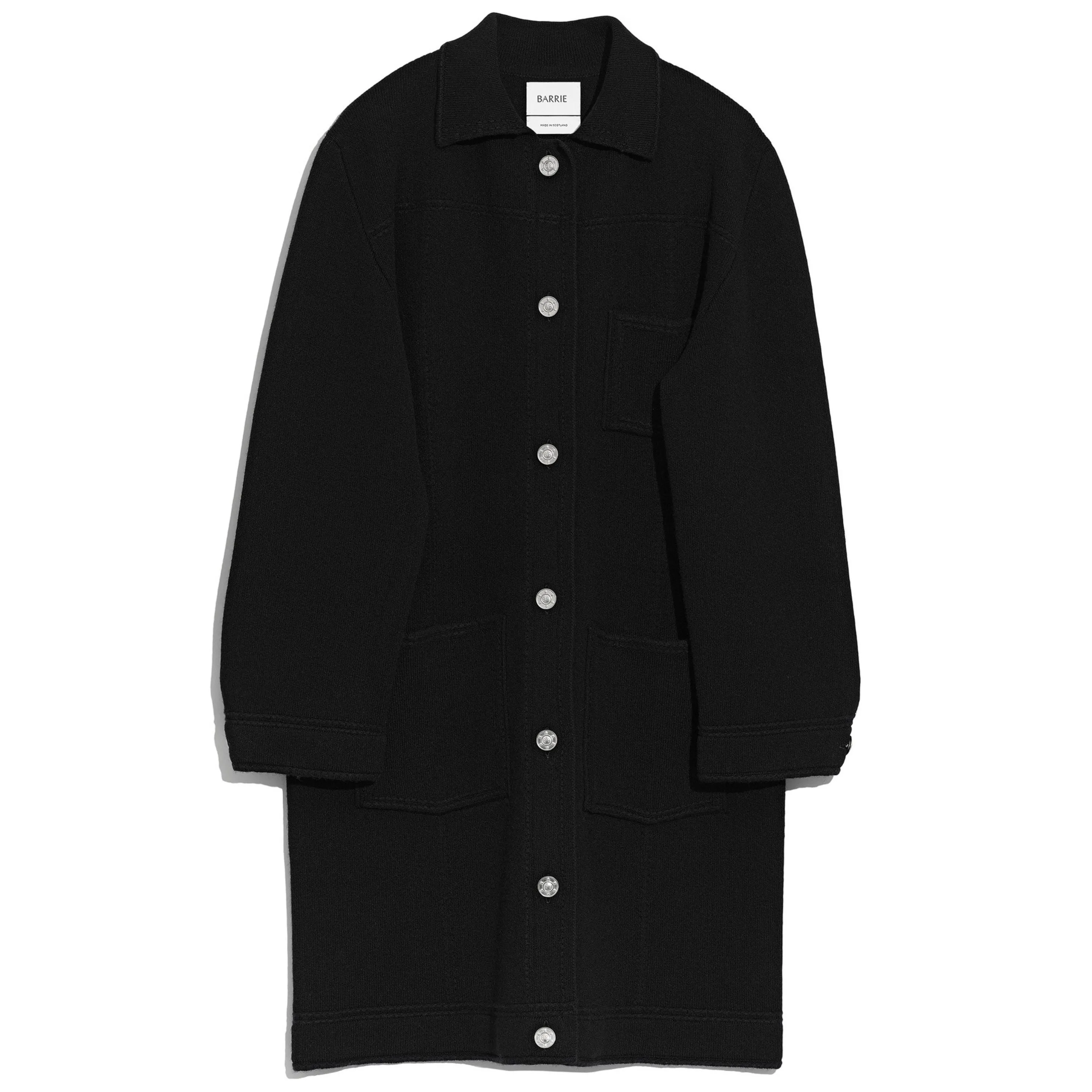 Veste longue denim en cachemire et coton sold by Barrie