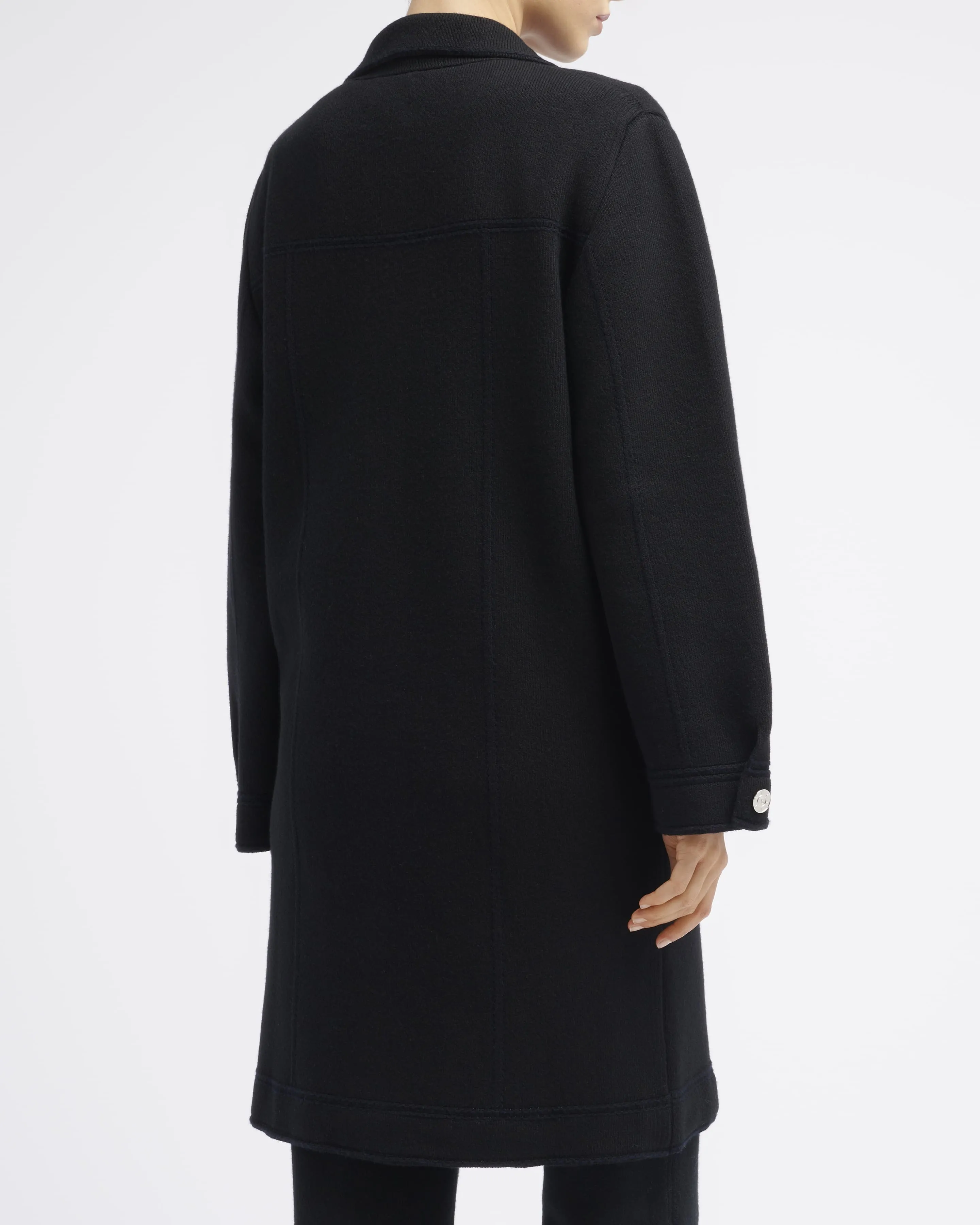 Veste longue denim en cachemire et coton sold by Barrie product image thumbnail 5