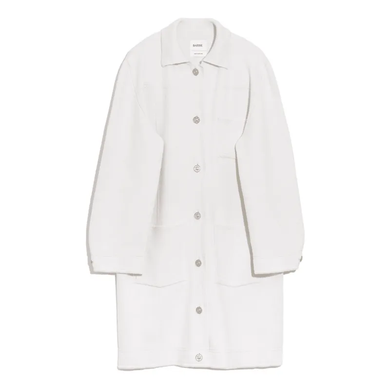 Veste longue denim en cachemire et coton made by Barrie