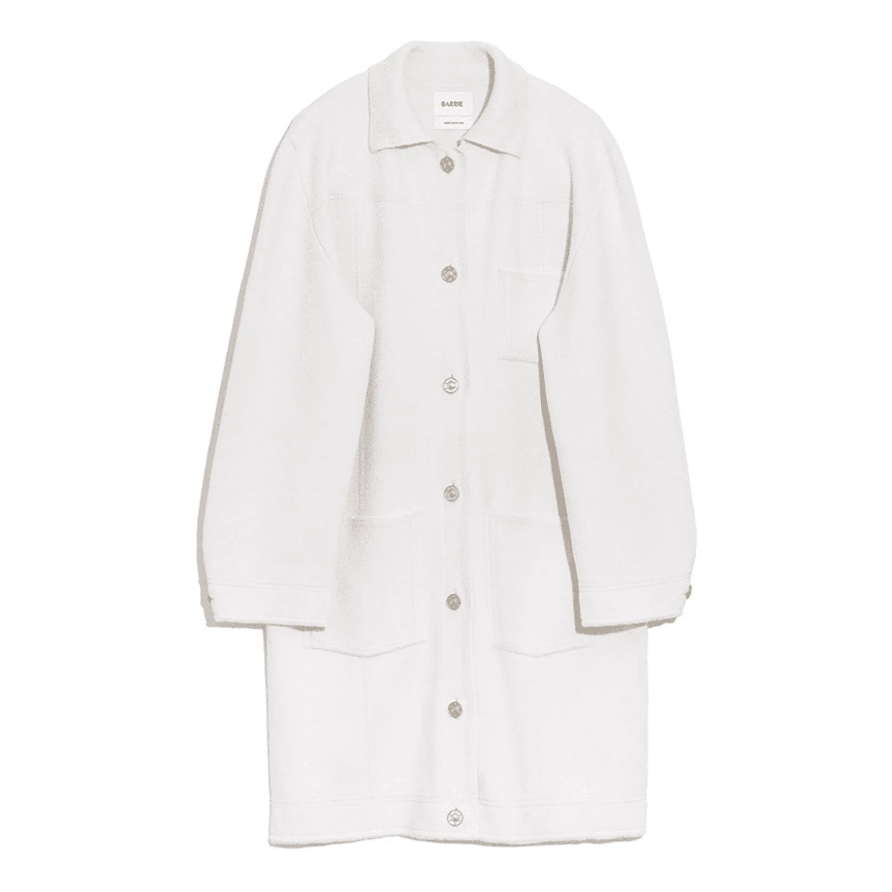 Veste longue denim en cachemire et coton sold by Barrie