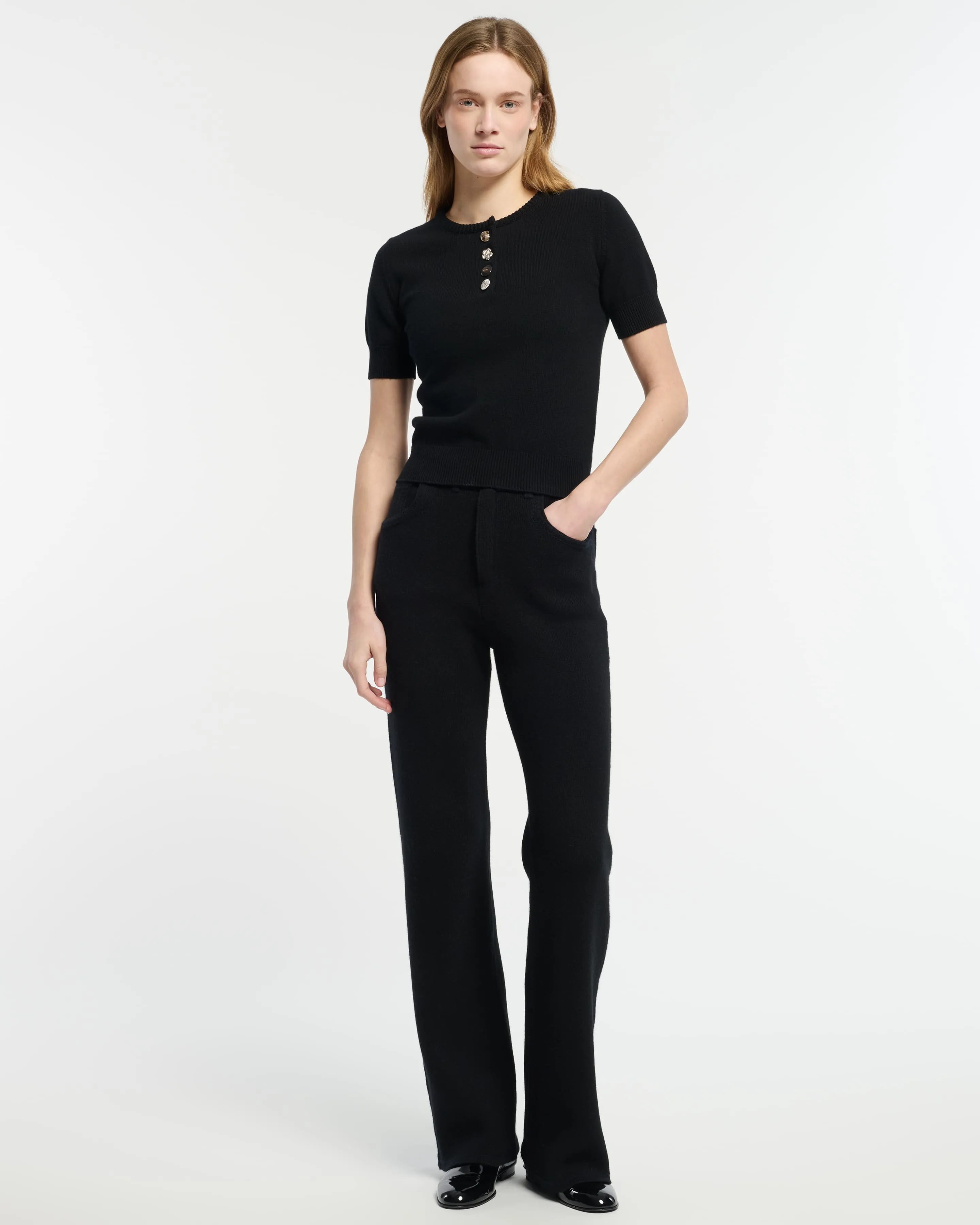 Top en coton et cachemire à boutons bijoux sold by Barrie product image thumbnail 4