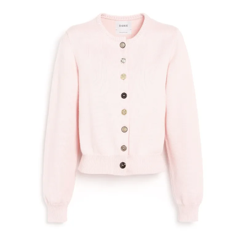 Cardigan en coton et cachemire à boutons bijoux sold by Barrie
