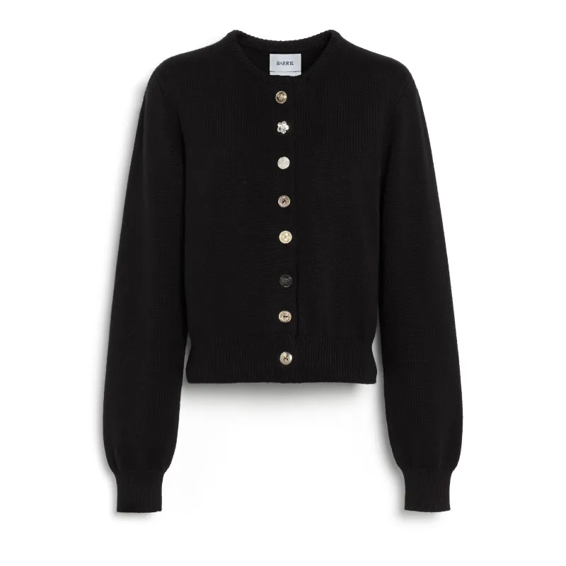 Cardigan en coton et cachemire à boutons bijoux sold by Barrie