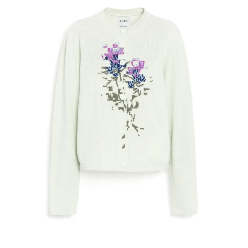 Cardigan en cachemire à motif fleuri made by Barrie