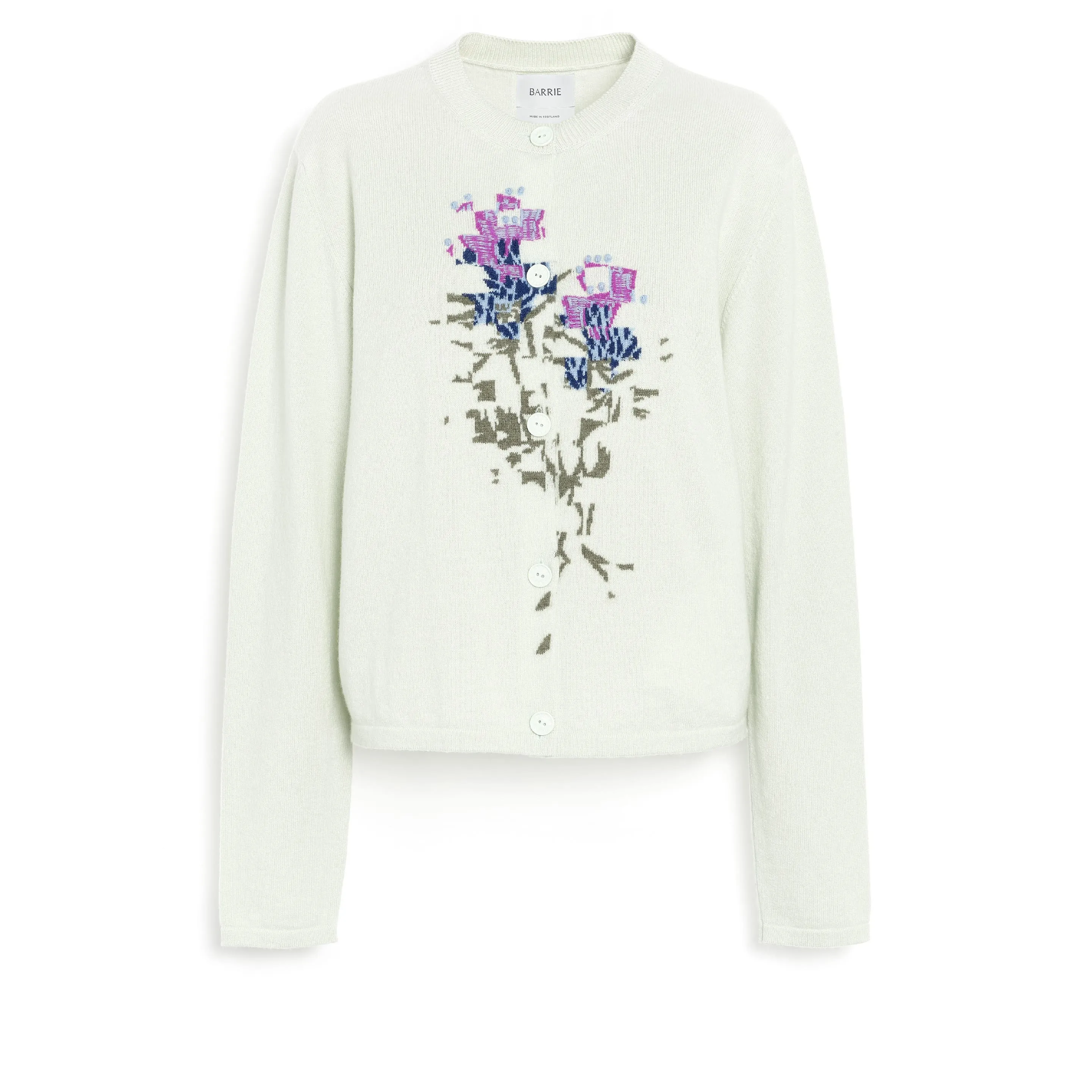 Cardigan en cachemire à motif fleuri sold by Barrie