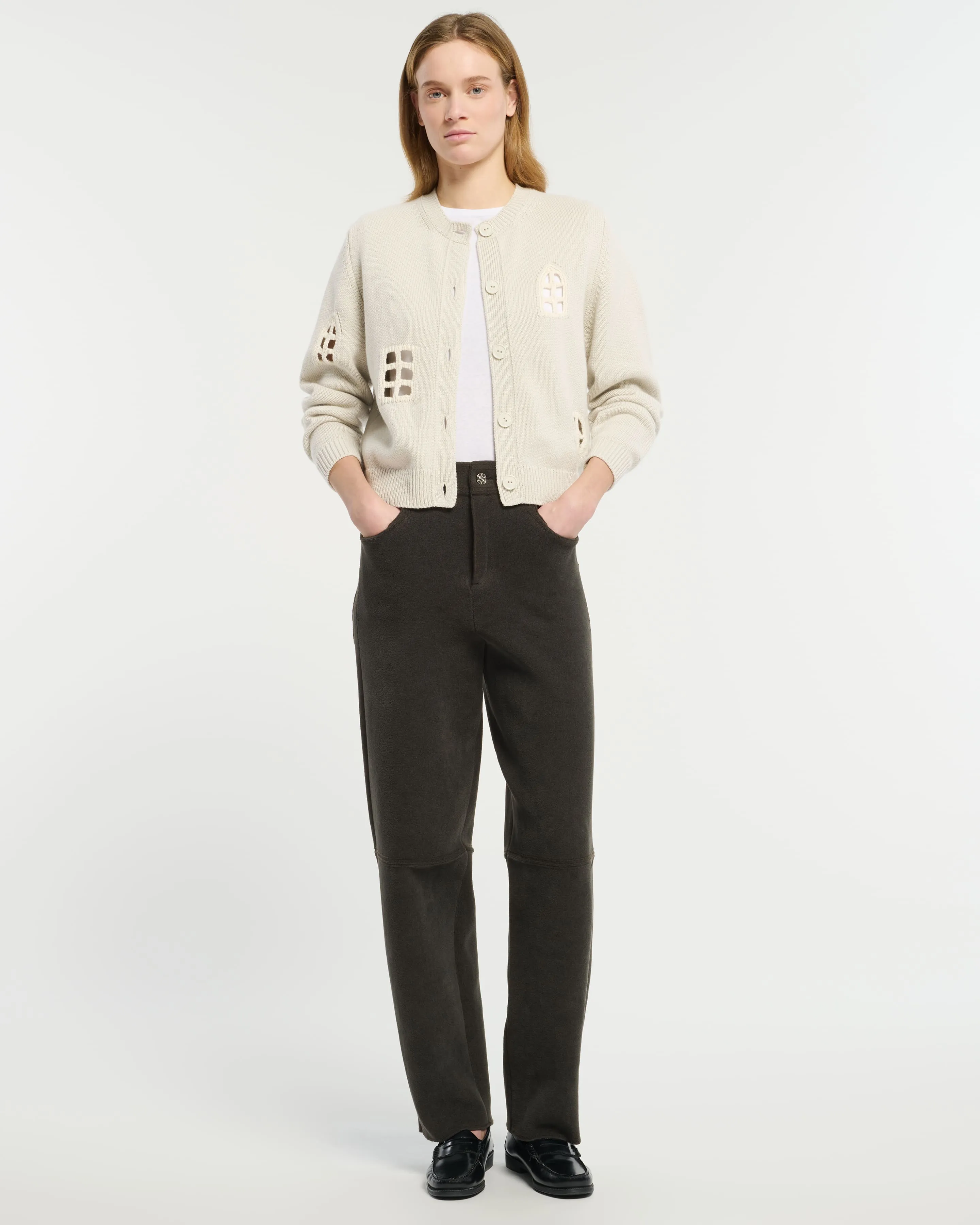 Cardigan en cachemire et coton à motif ajouré sold by Barrie product image thumbnail 3