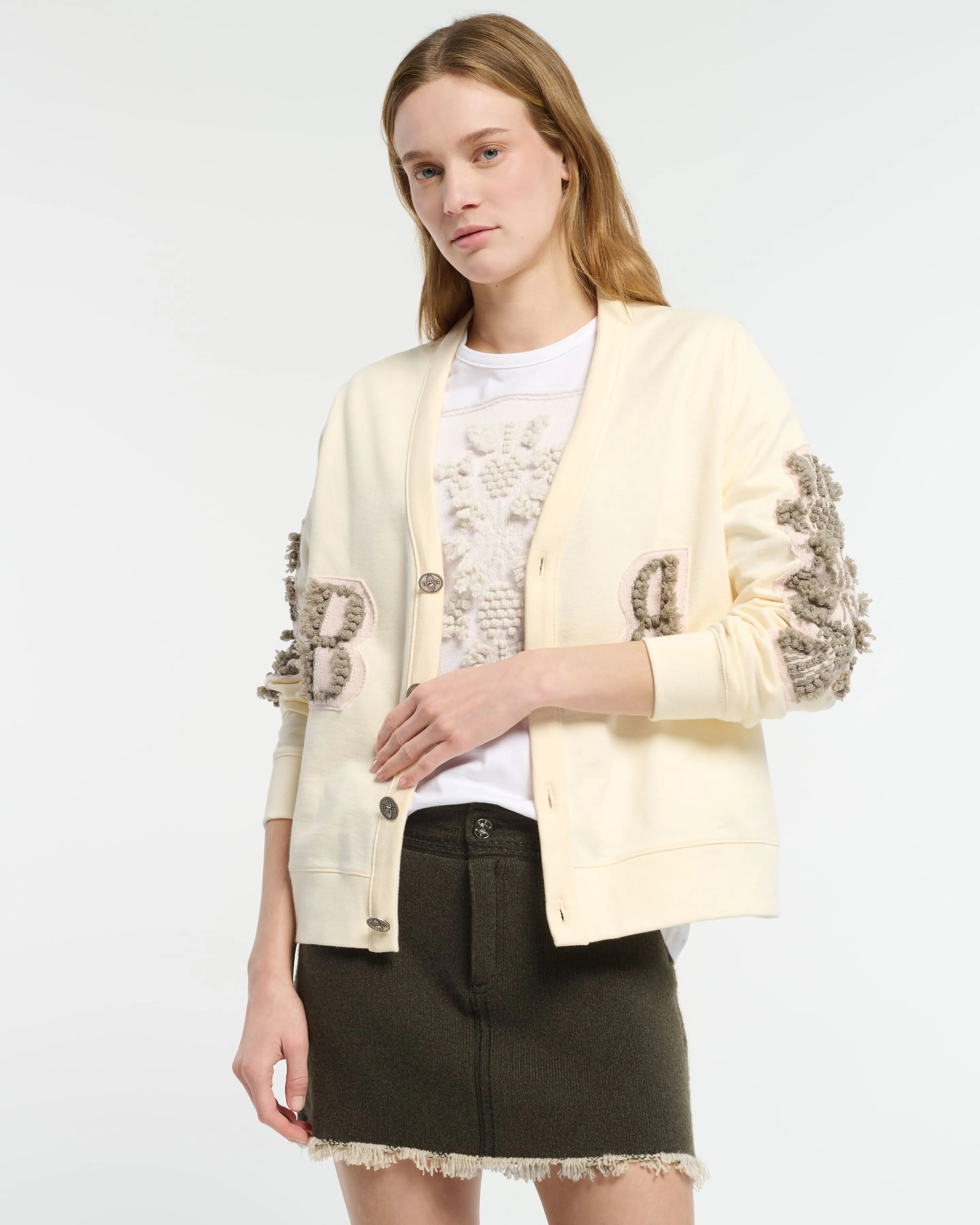 Cardigan en coton avec logo B en cachemire sold by Barrie product image thumbnail 3