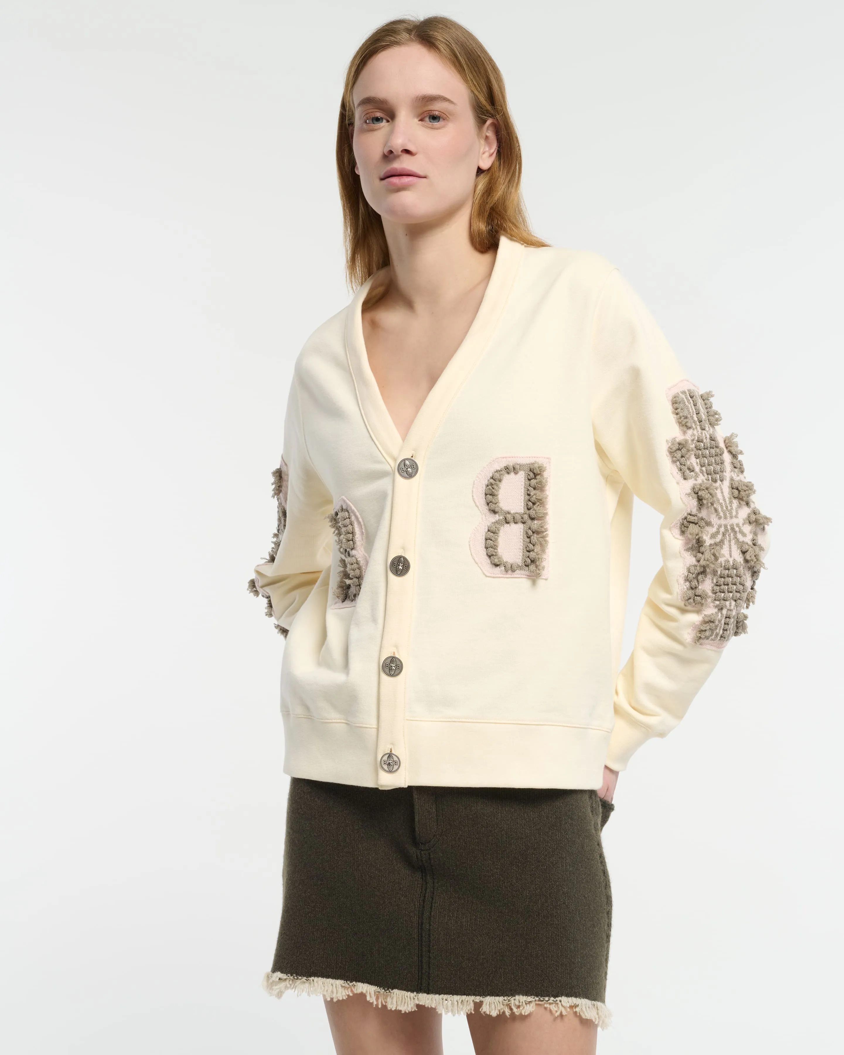 Cardigan en coton avec logo B en cachemire sold by Barrie product image thumbnail 2