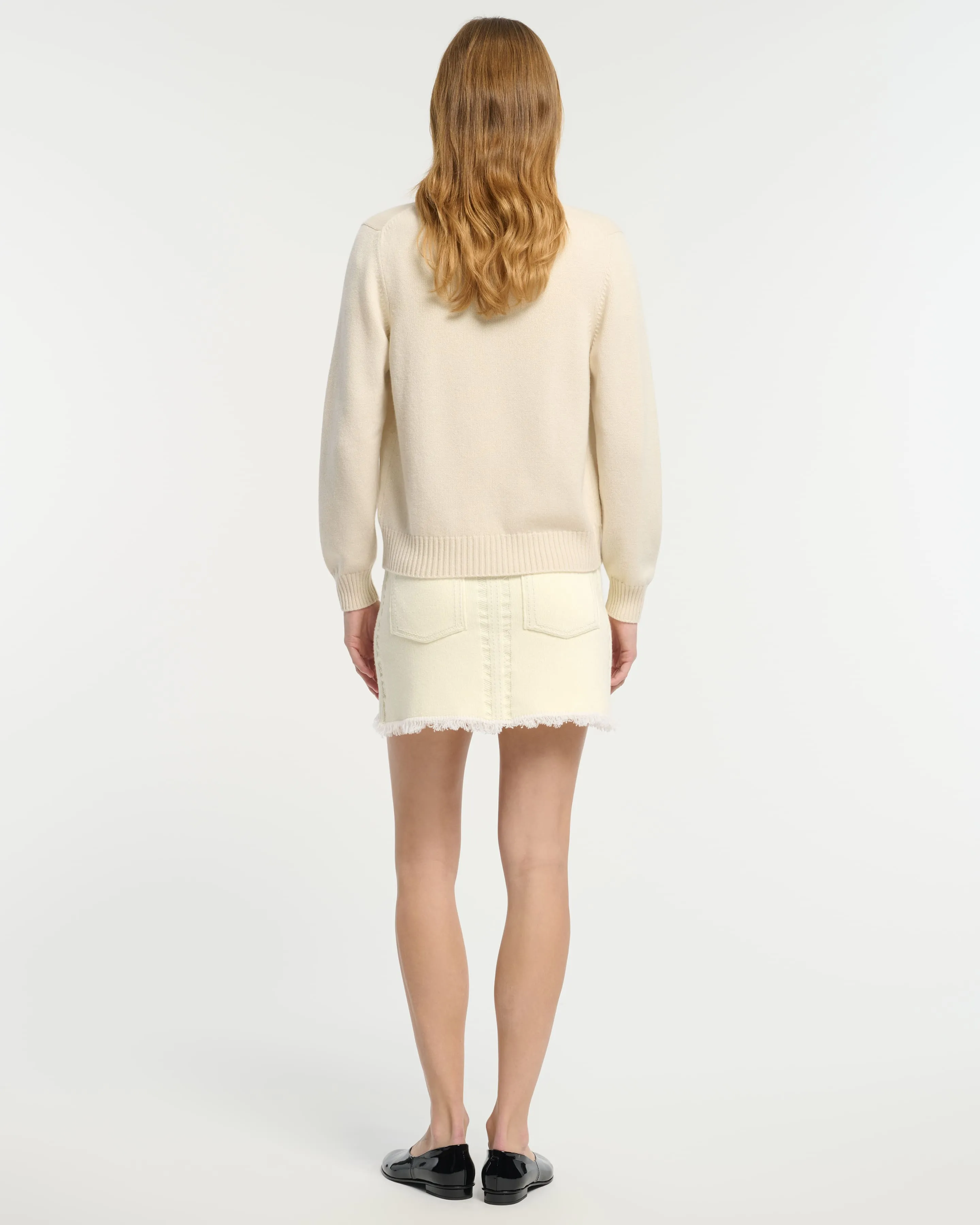 Cardigan en cachemire chiné logo B sold by Barrie product image thumbnail 3