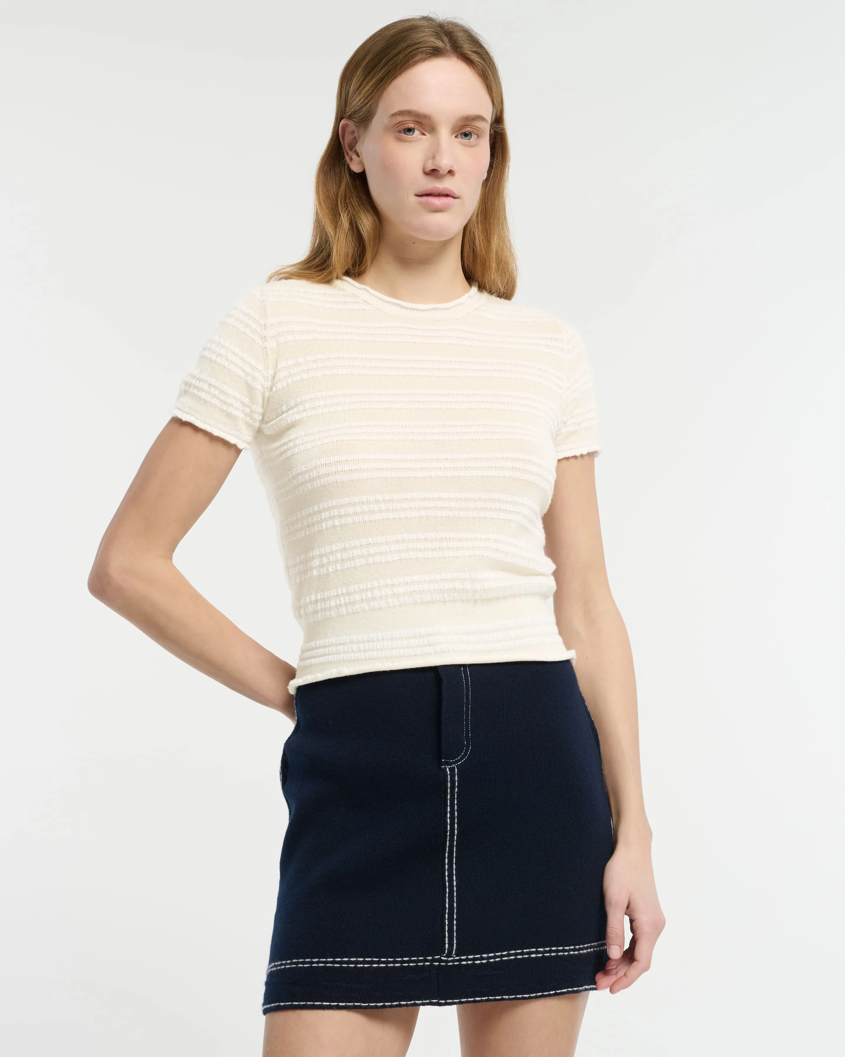 Top rayé en maille gaufrée sold by Barrie product image thumbnail 2