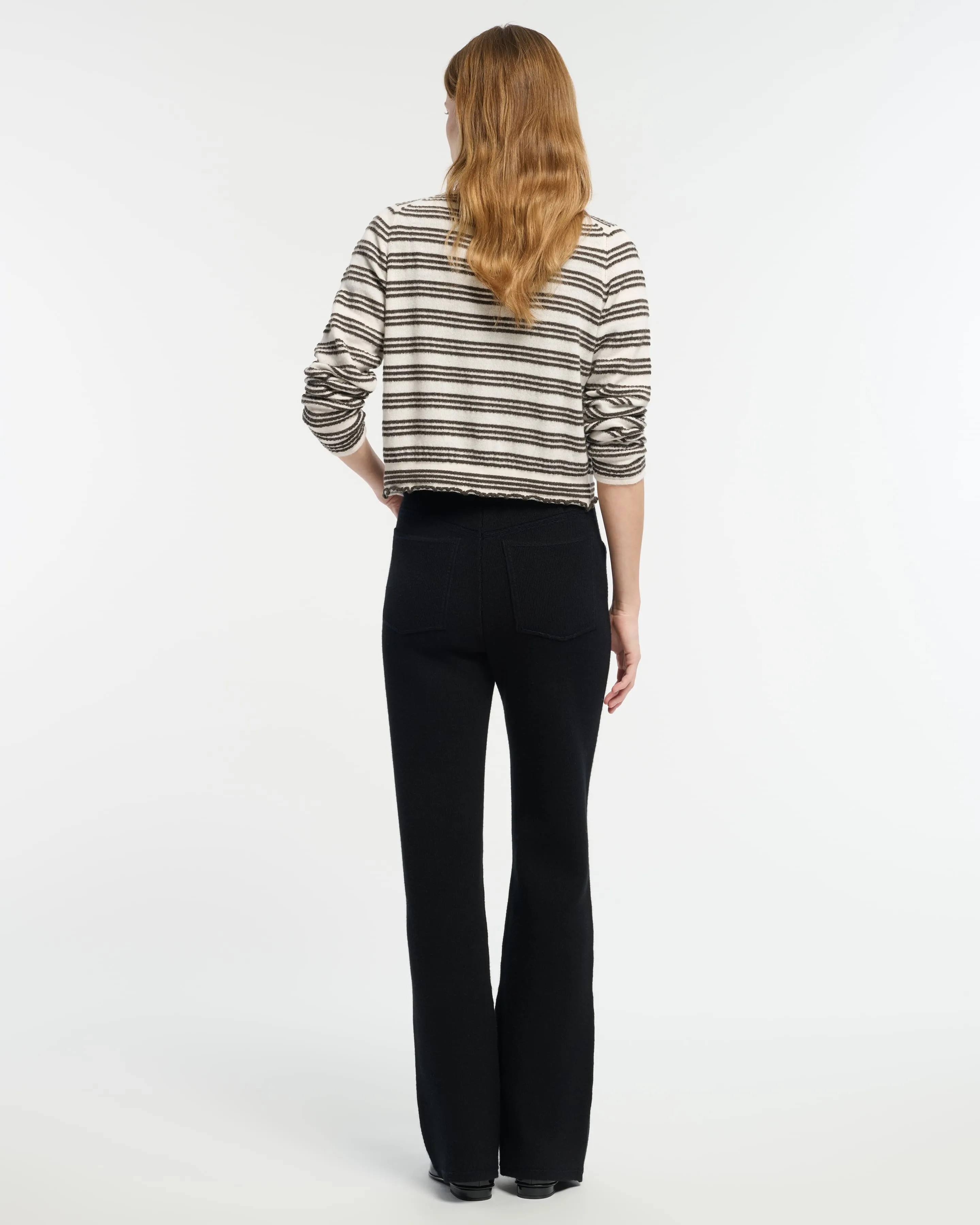 Cardigan rayé en maille gaufrée sold by Barrie product image thumbnail 5