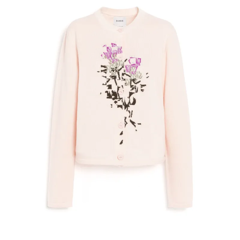 Cardigan en cachemire à motif fleuri made by Barrie