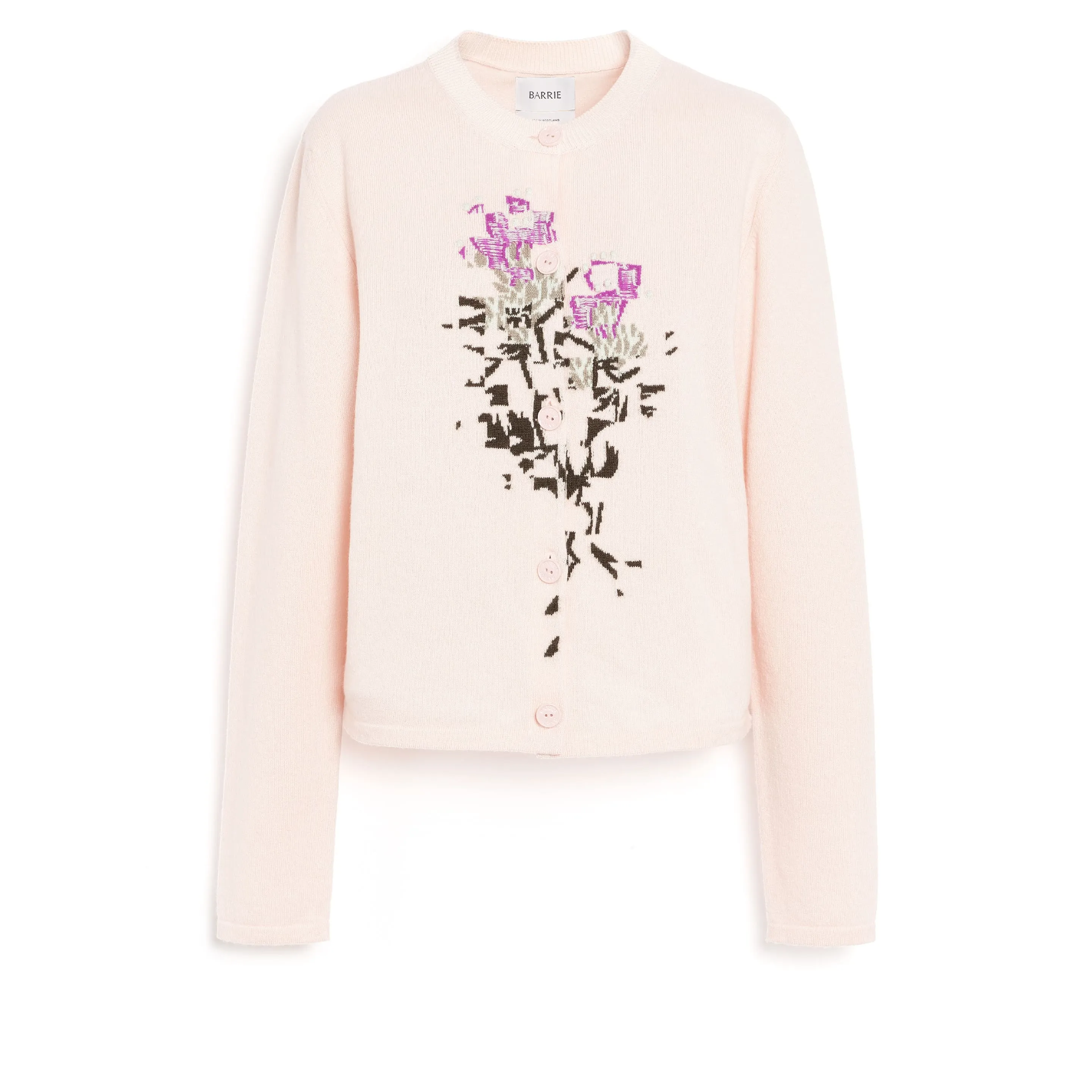 Cardigan en cachemire à motif fleuri sold by Barrie