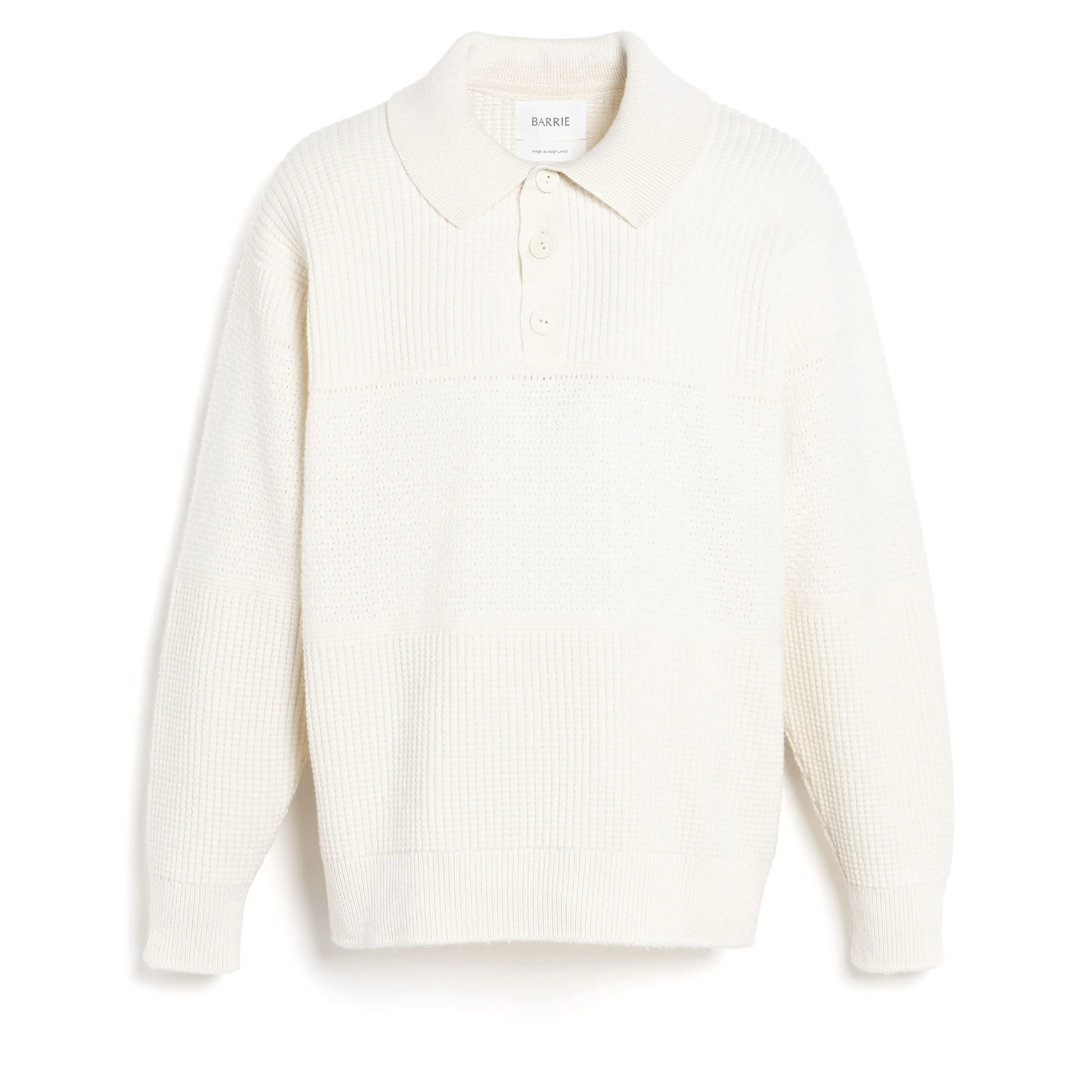 Polo en cachemire effet gaufré sold by Barrie