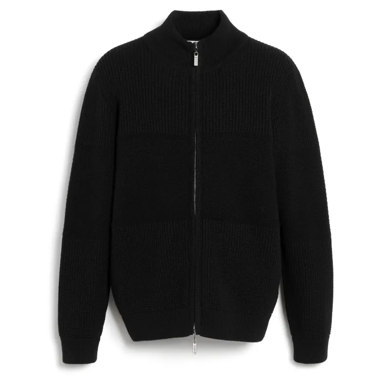 Cardigan en cachemire et laine effet gaufré sold by Barrie