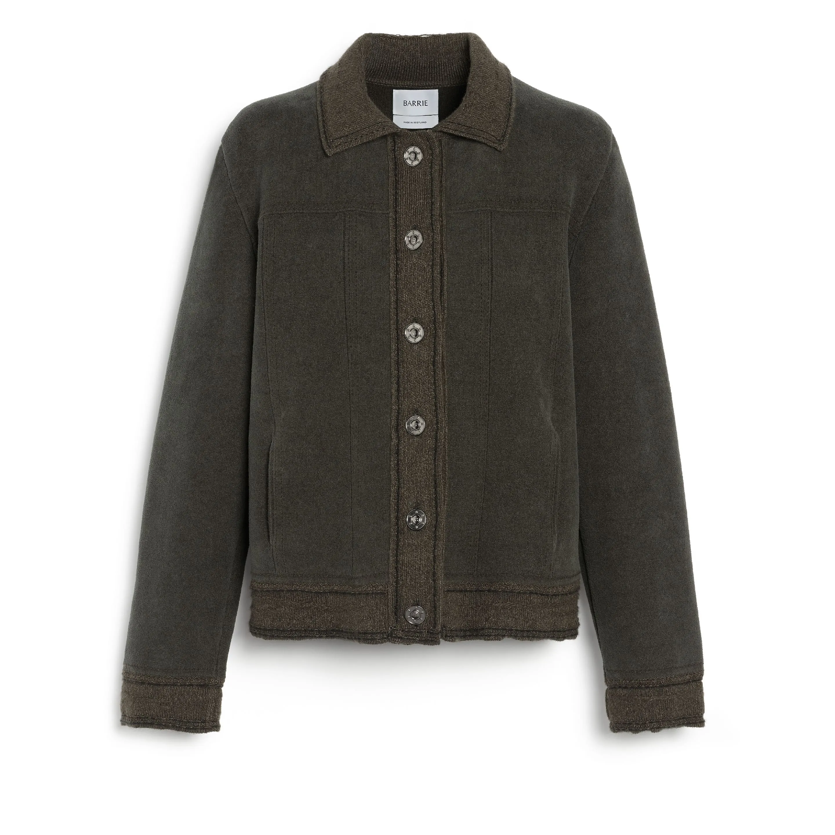 Veste Denim effet suède en cachemire et coton sold by Barrie