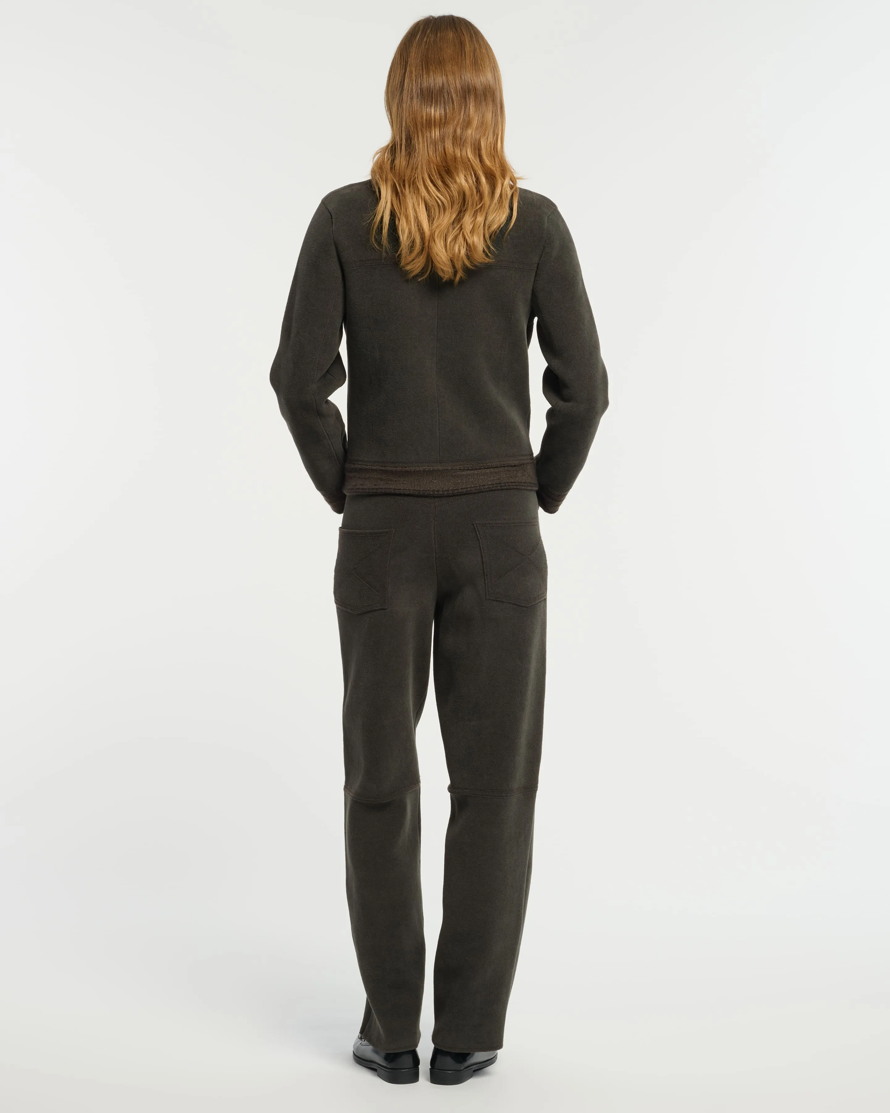 Veste Denim effet suède en cachemire et coton sold by Barrie product image thumbnail 4