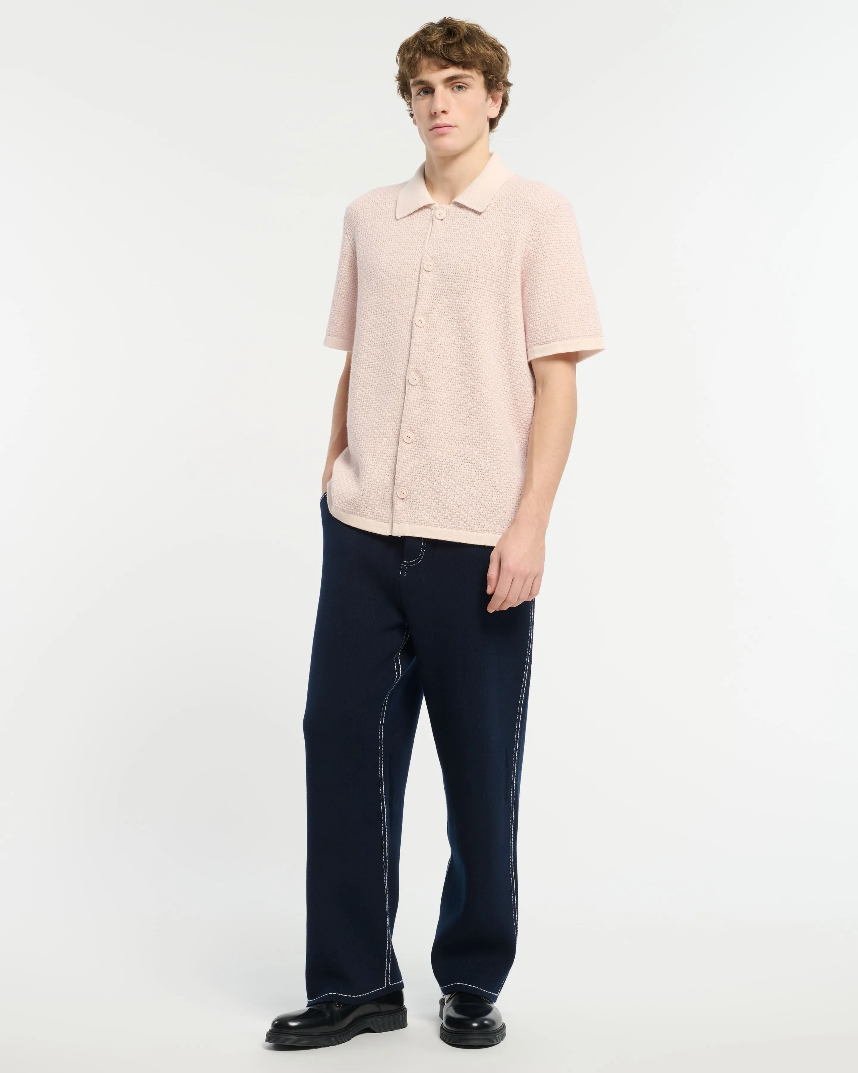 Polo léger en cachemire et laine sold by Barrie product image thumbnail 4
