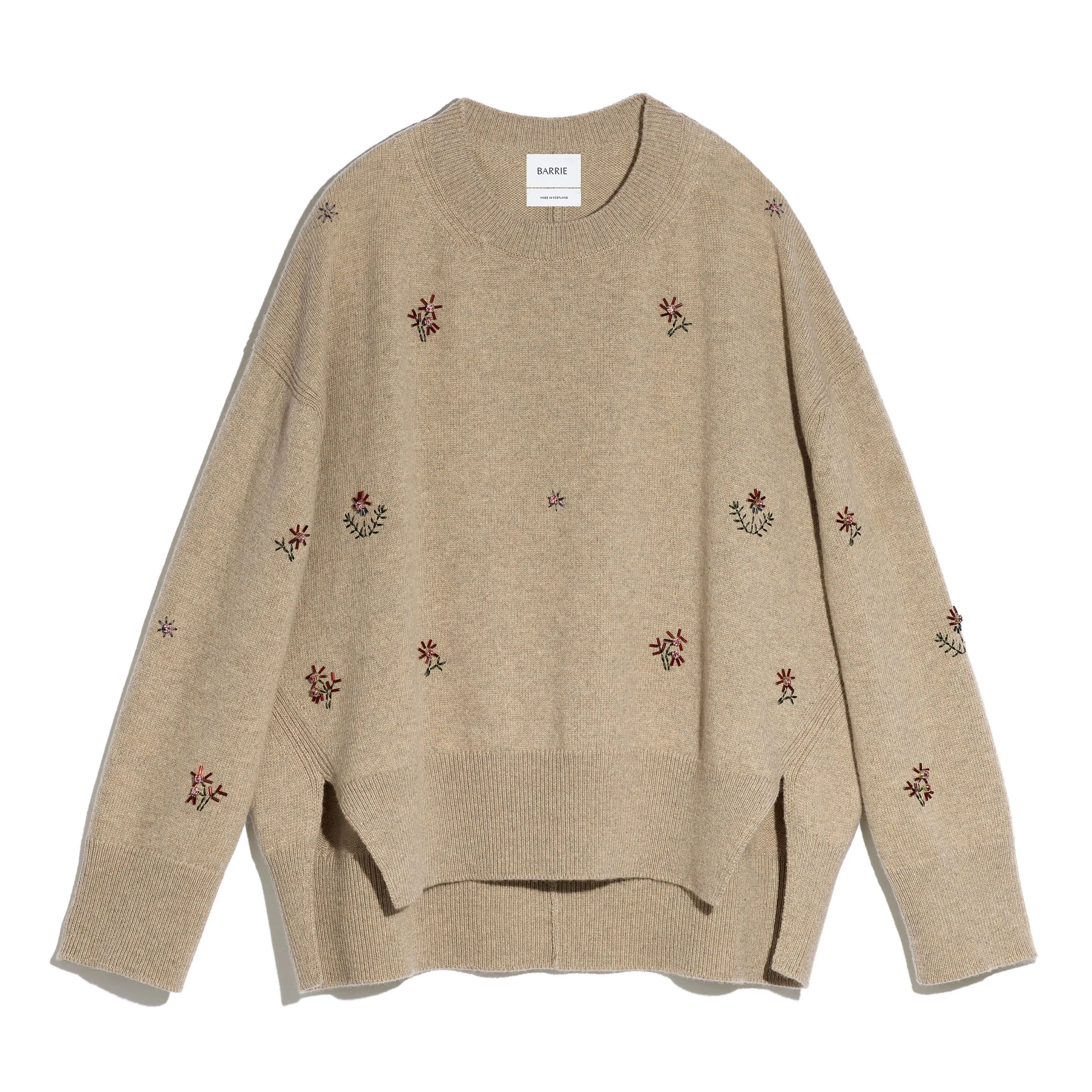 Pull iconique oversize en cachemire brodé sold by Barrie