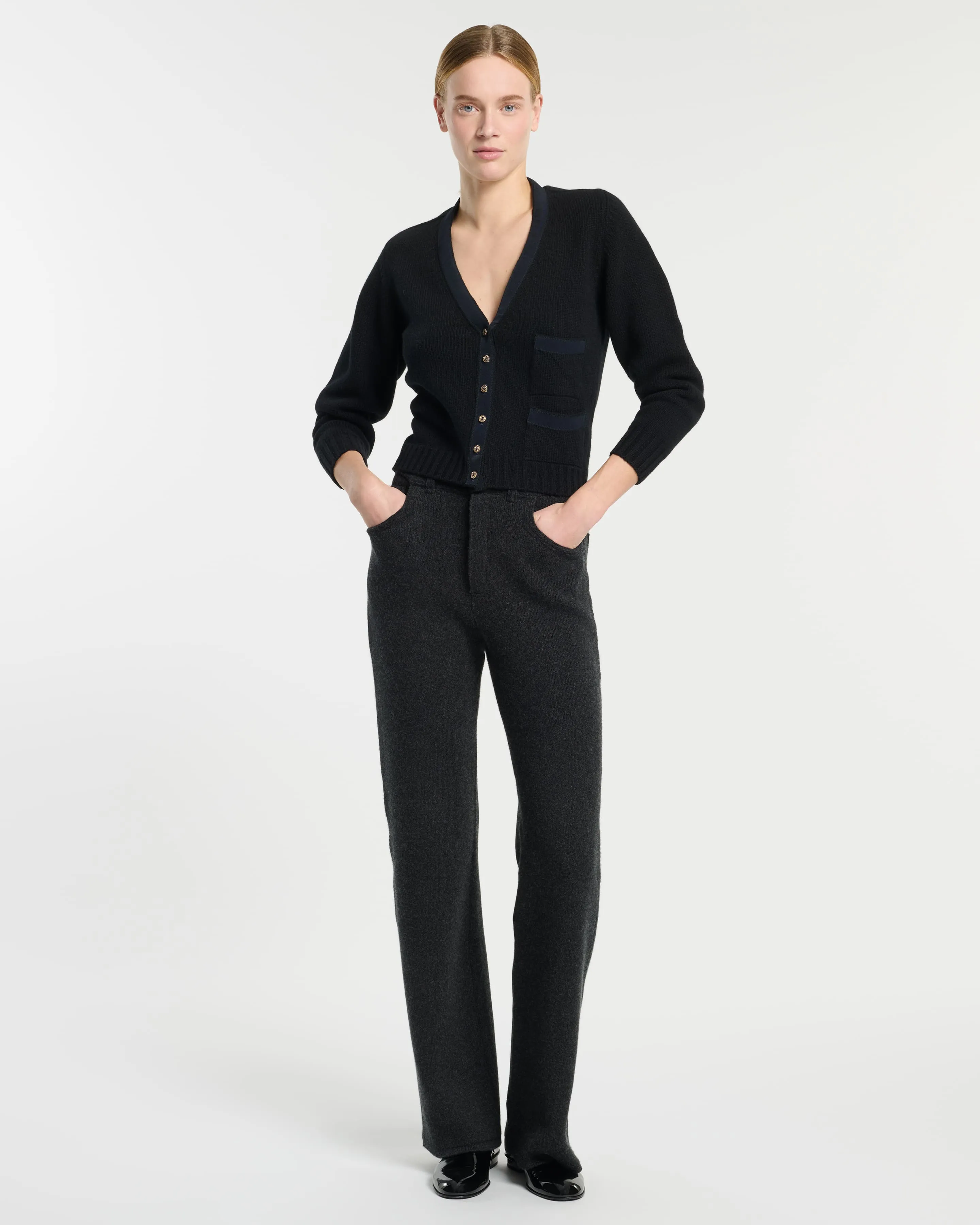 Cardigan en laine avec détail ruban sold by Barrie product image thumbnail 4