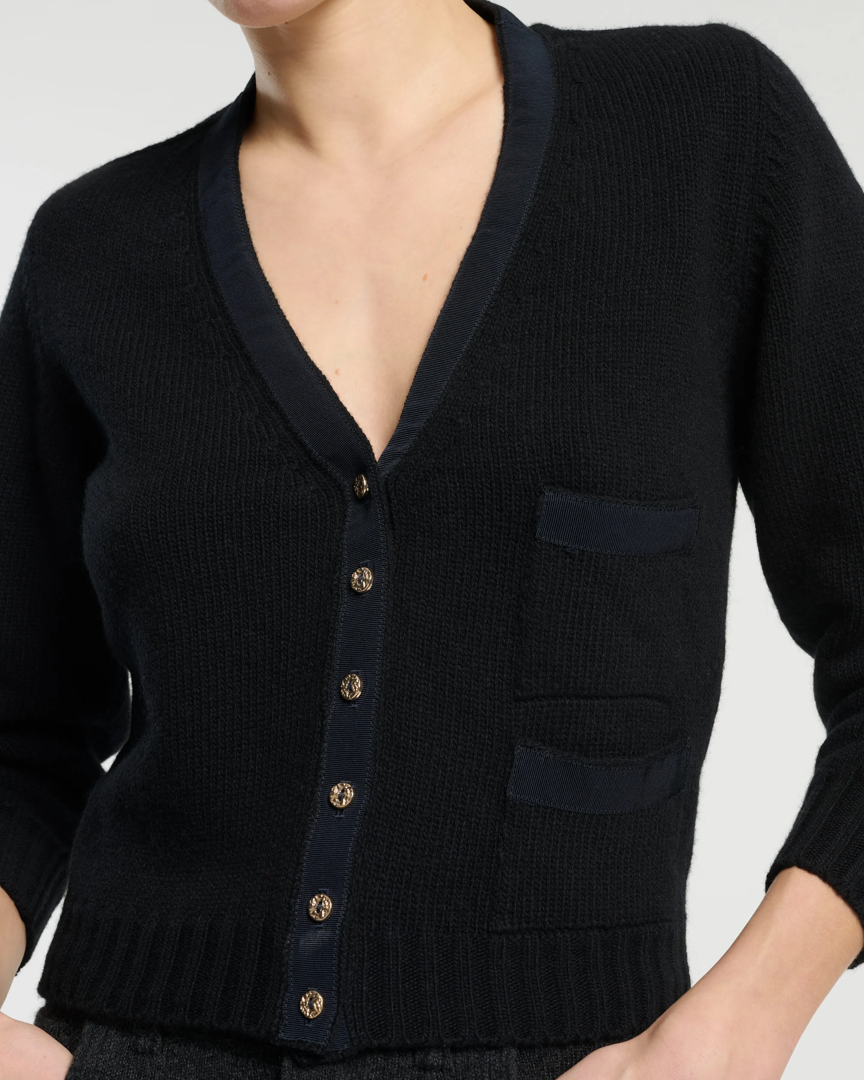 Cardigan en laine avec détail ruban sold by Barrie product image thumbnail 2