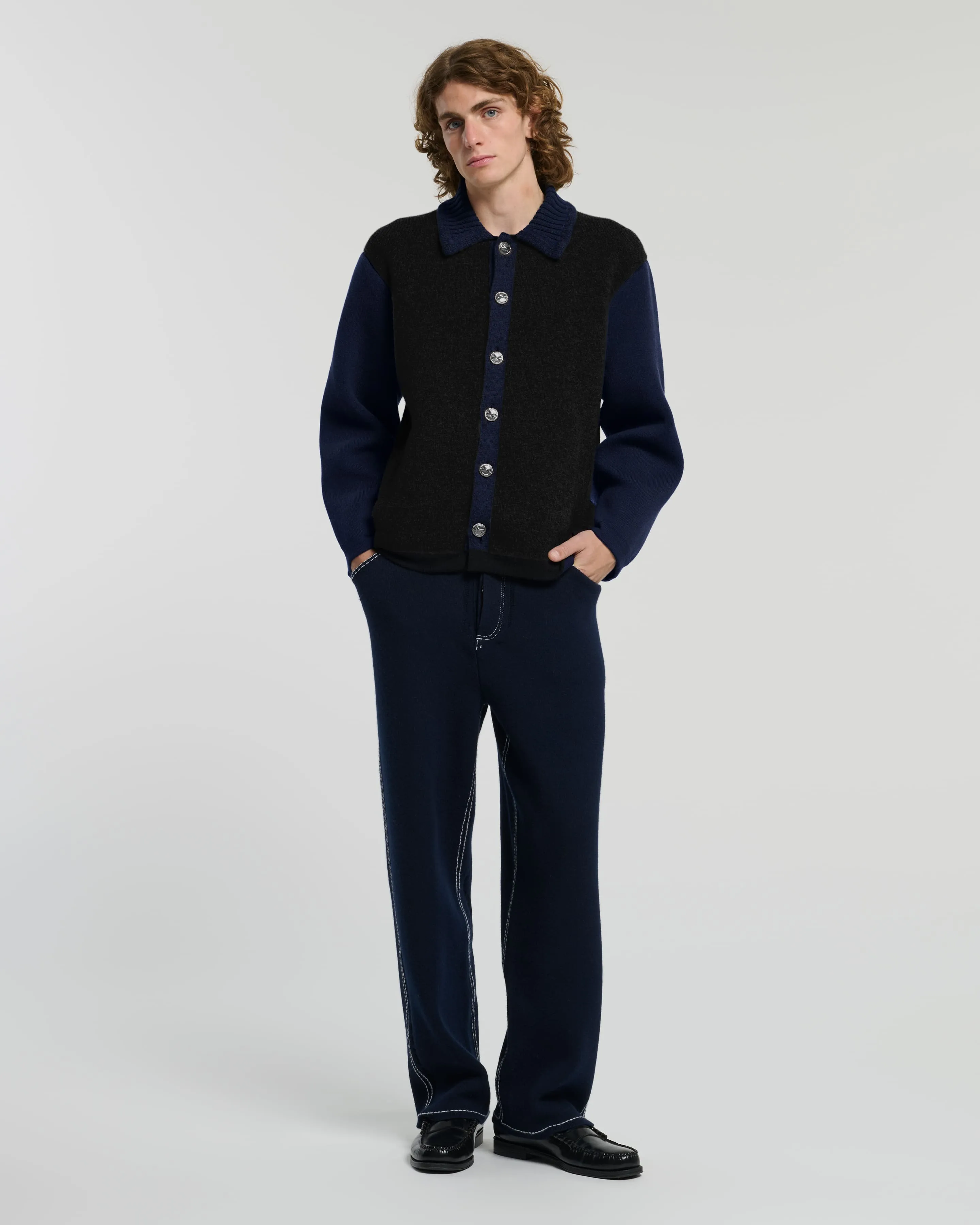 Veste trompe-l'œil en cachemire et laine sold by Barrie product image thumbnail 4