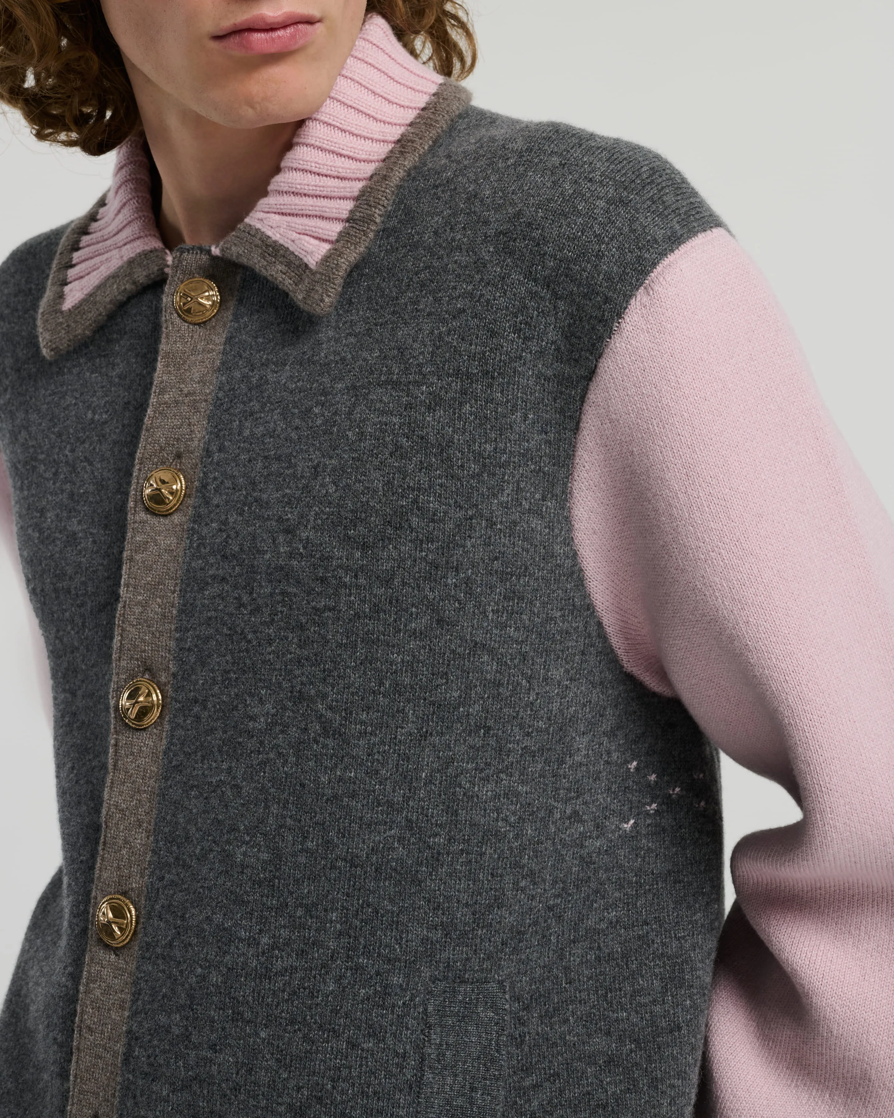 Veste trompe-l'œil en cachemire et laine sold by Barrie product image thumbnail 2