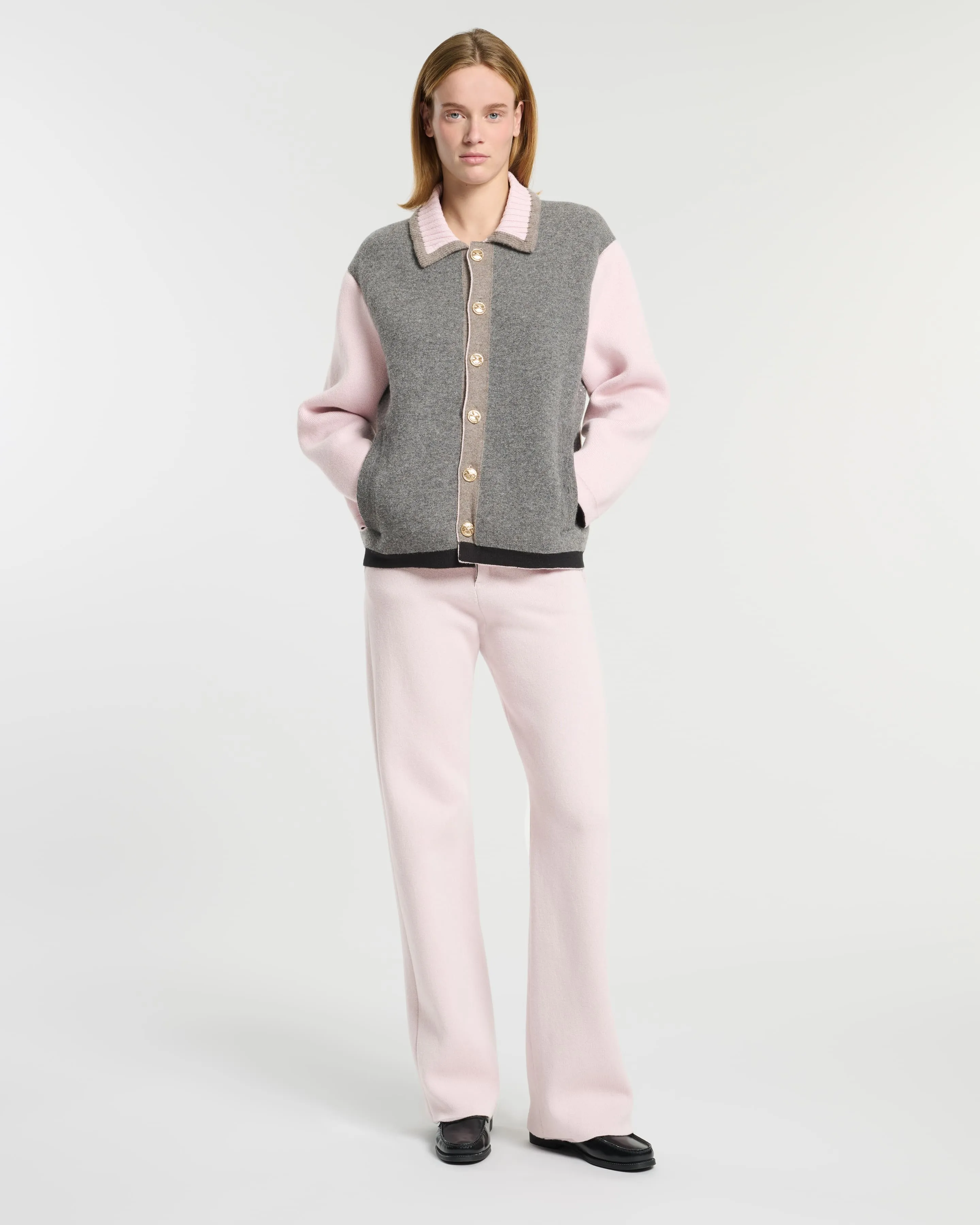 Veste trompe-l'œil en cachemire et laine sold by Barrie product image thumbnail 4