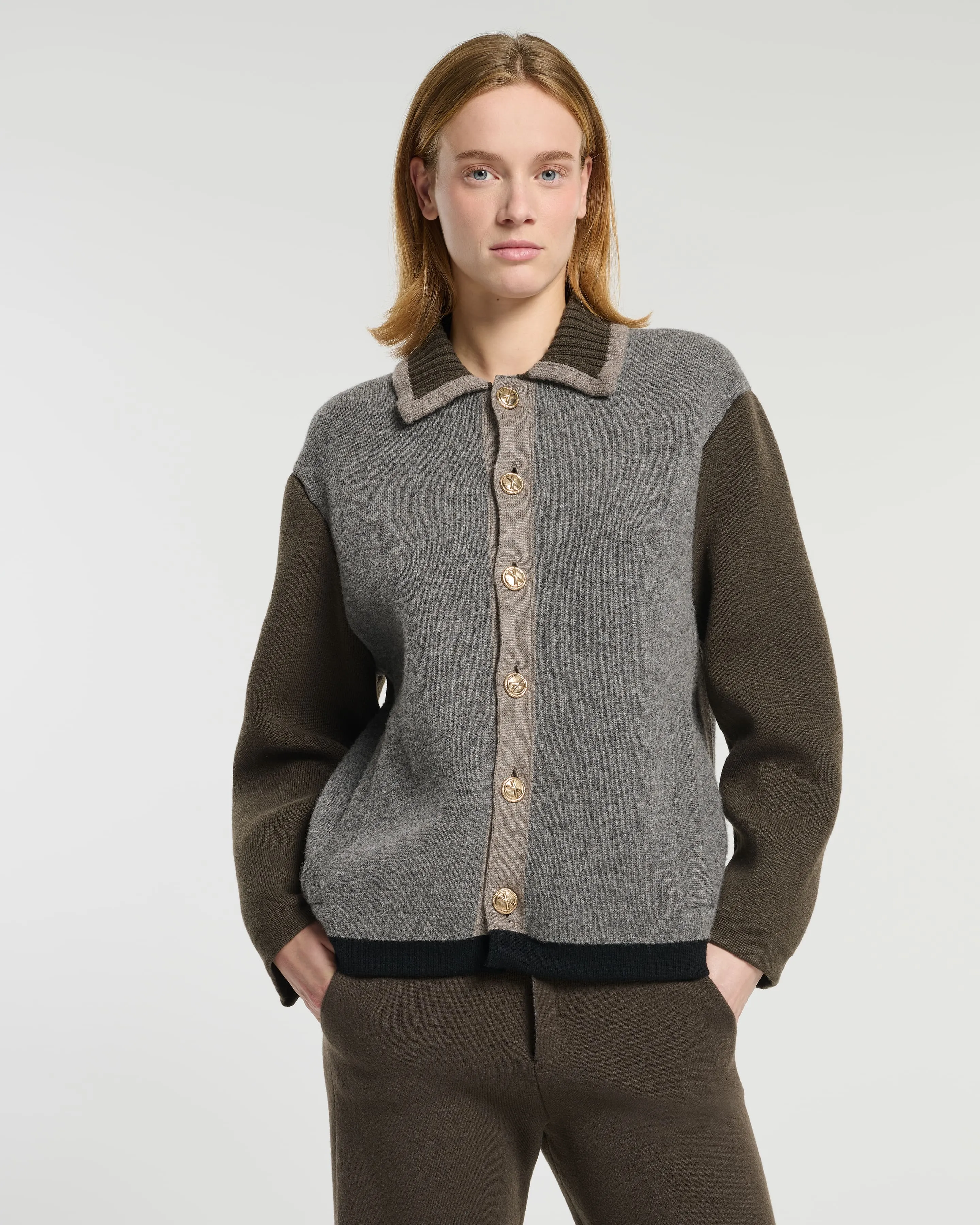 Veste trompe-l'œil en cachemire et laine sold by Barrie product image thumbnail 3