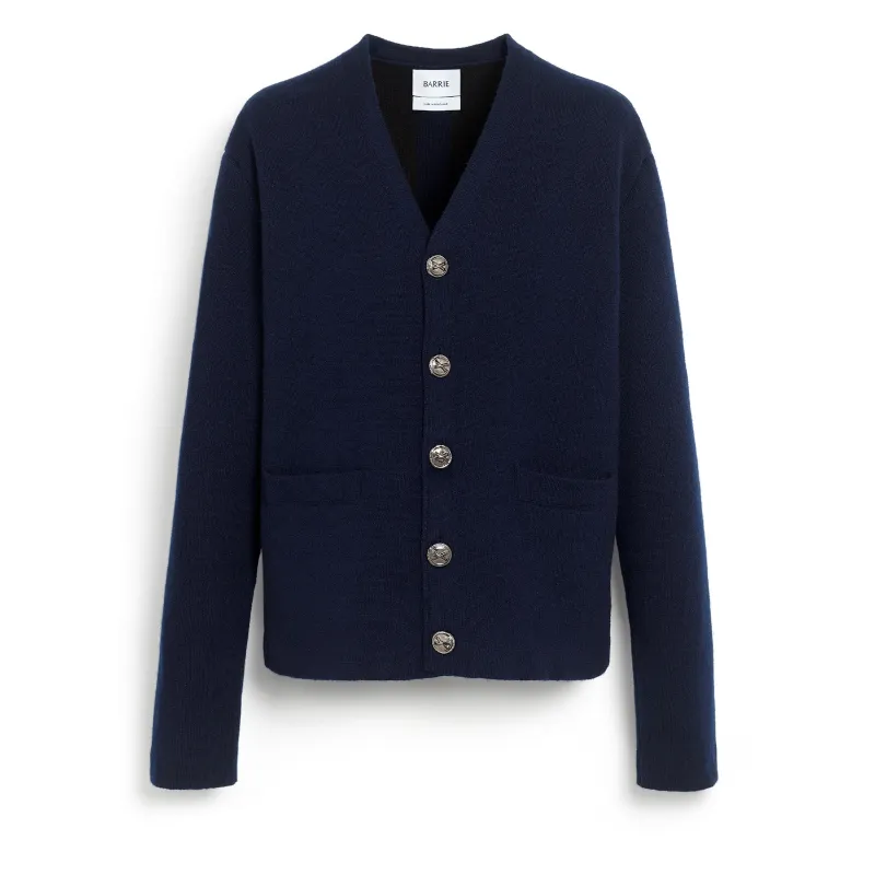 Cardigan col V en cachemire et laine sold by Barrie