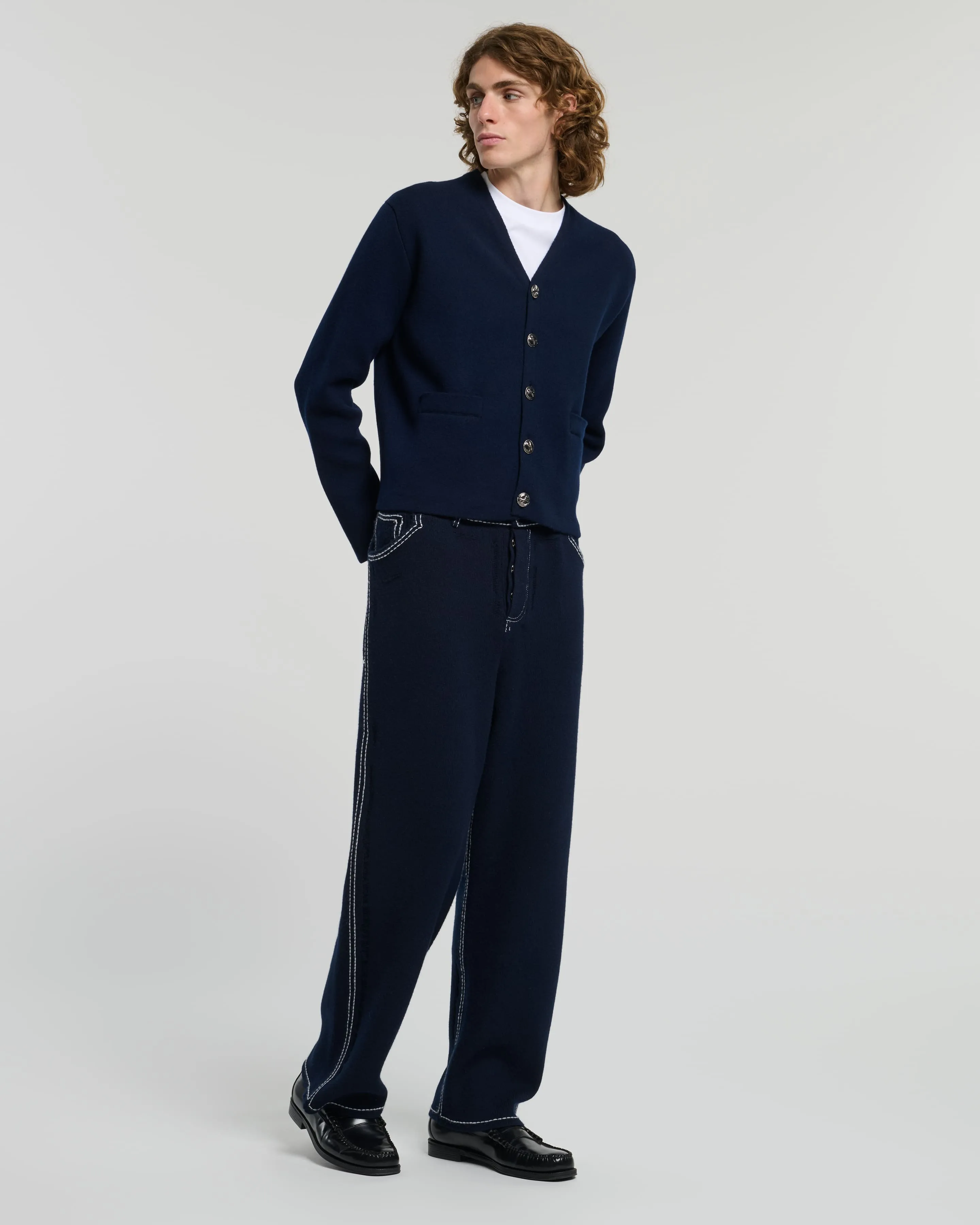 Cardigan col V en cachemire et laine sold by Barrie product image thumbnail 4