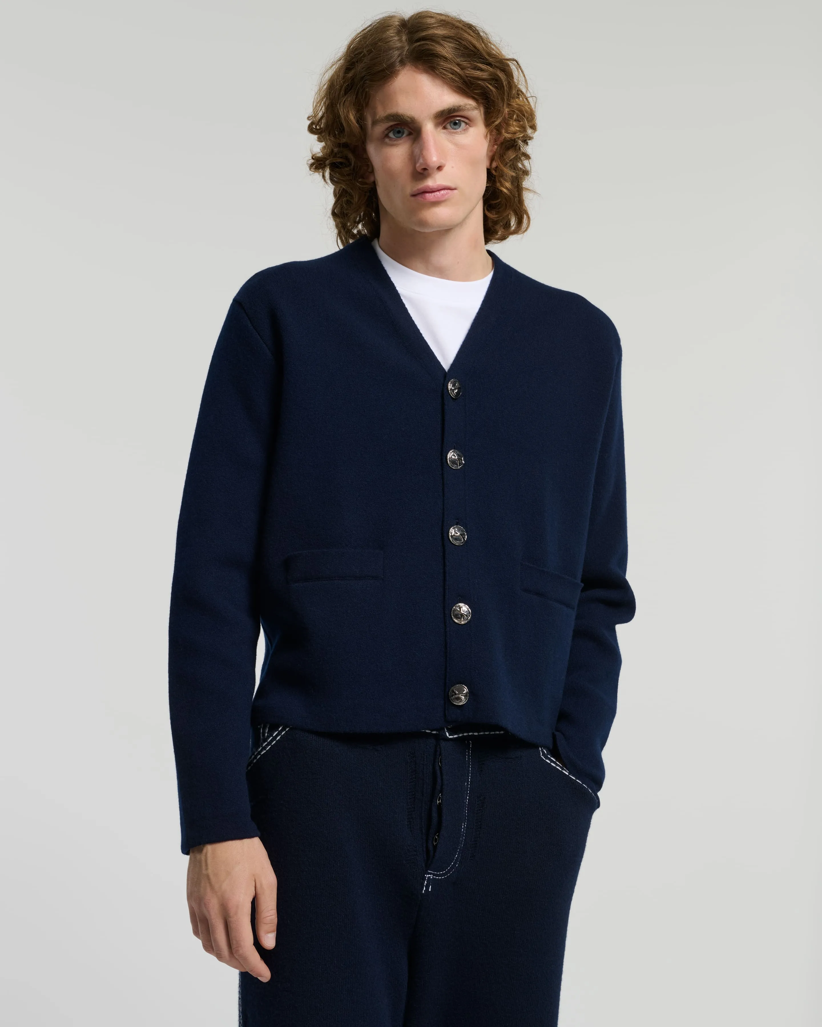 Cardigan col V en cachemire et laine sold by Barrie product image thumbnail 3