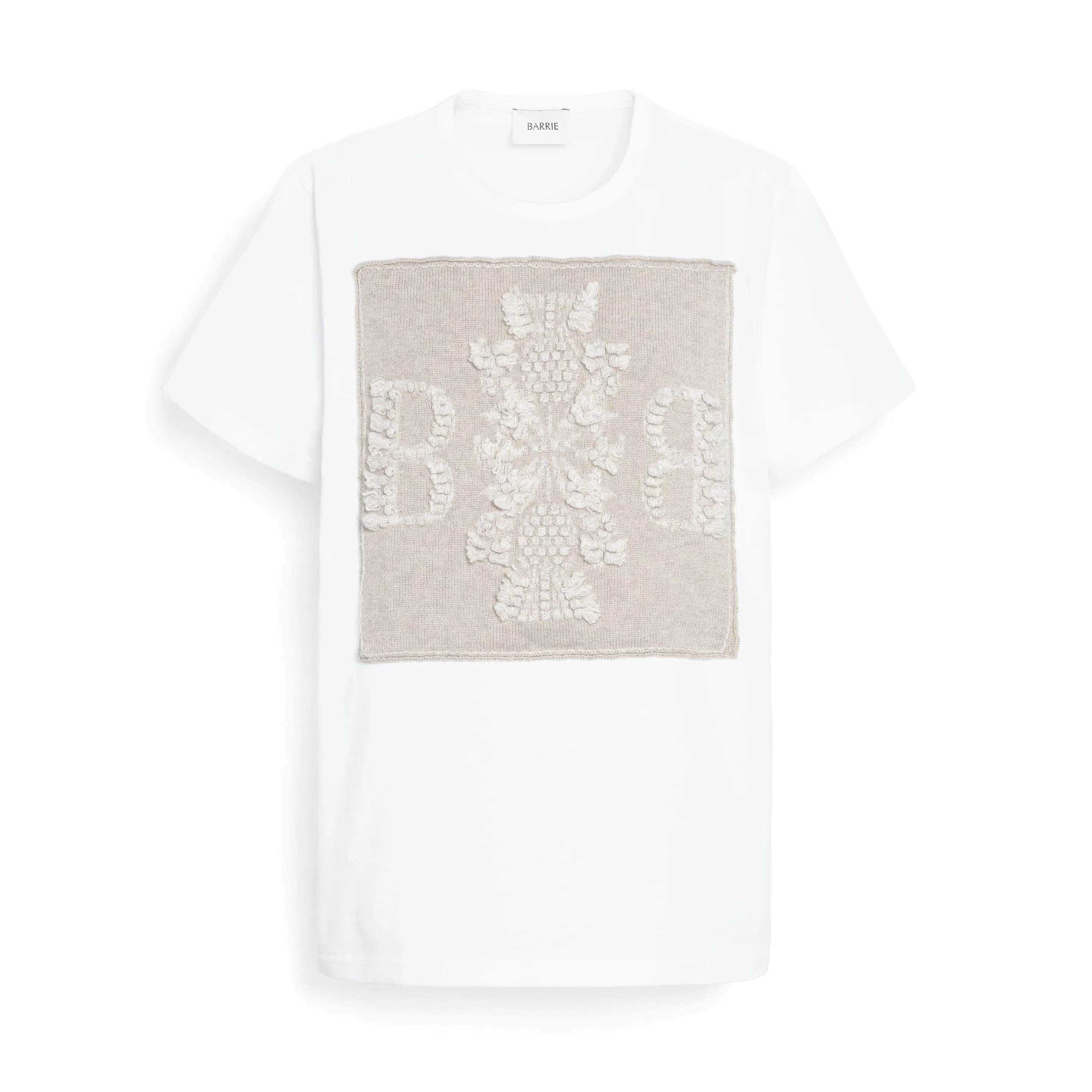 T-Shirt avec patch logo B en cachemire sold by Barrie