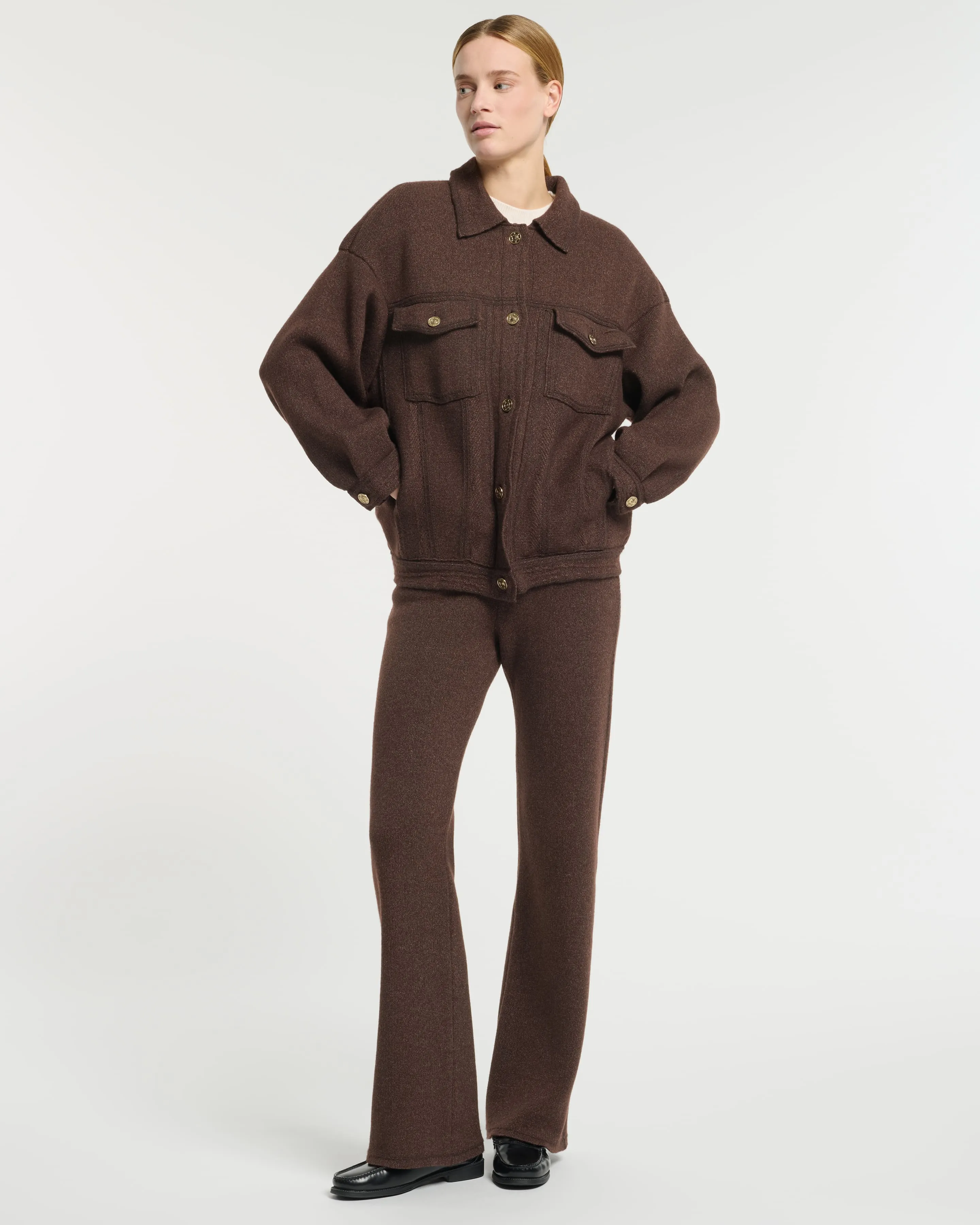 Veste Denim oversize en cachemire et coton sold by Barrie product image thumbnail 4