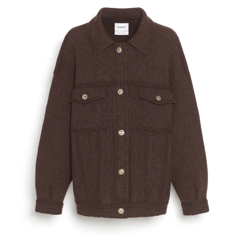 Veste Denim oversize en cachemire et coton made by Barrie