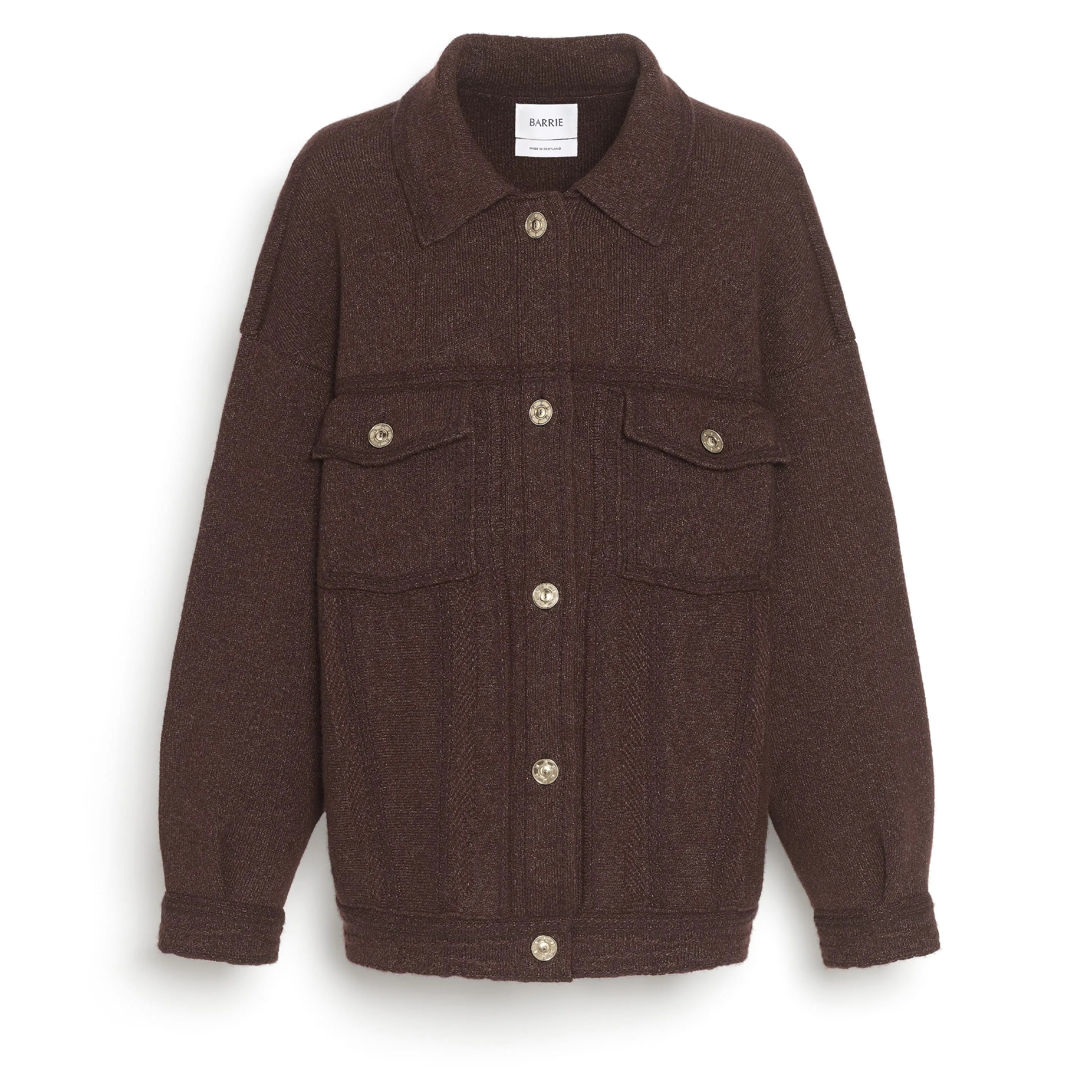 Veste Denim oversize en cachemire et coton sold by Barrie