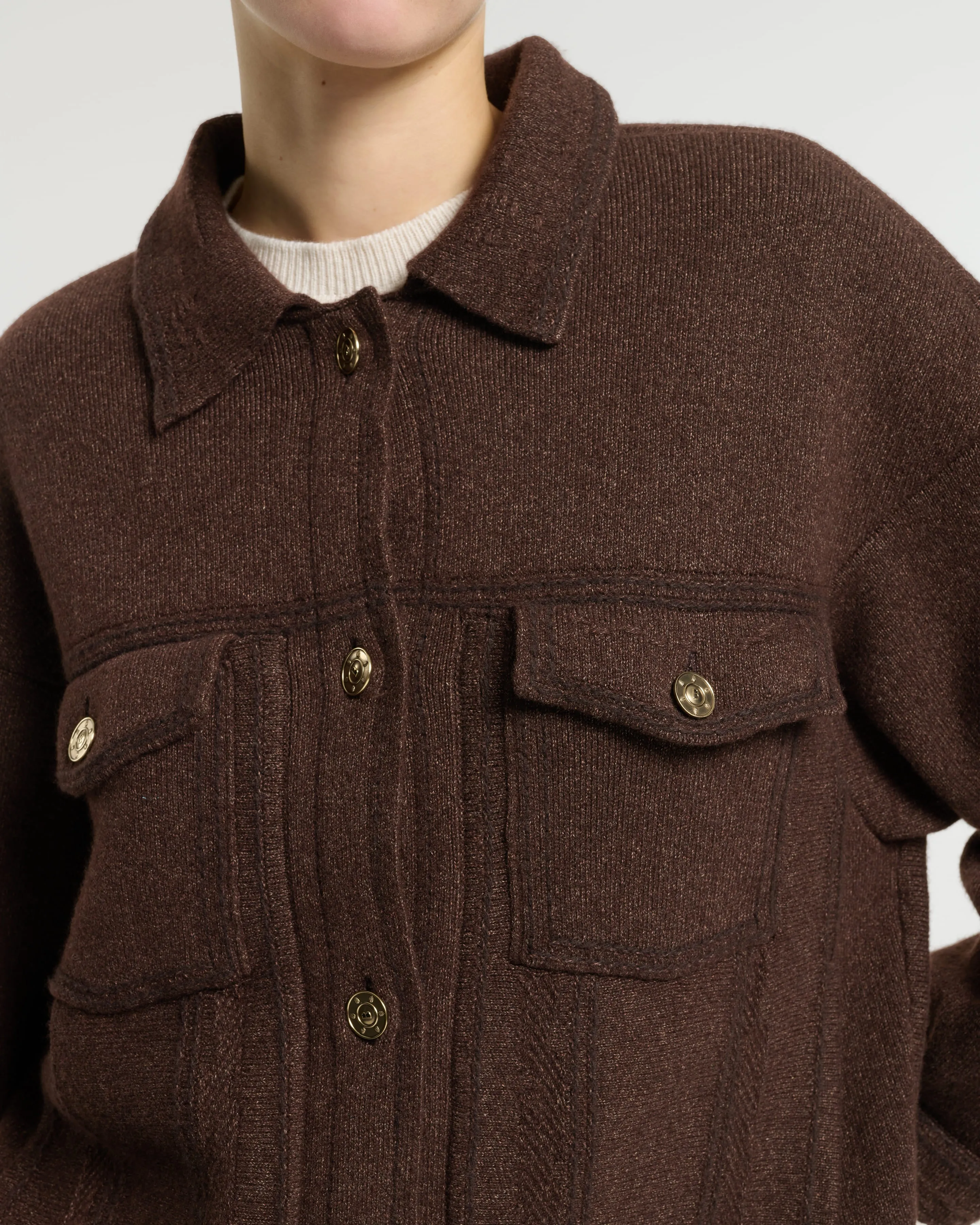 Veste Denim oversize en cachemire et coton sold by Barrie product image thumbnail 2