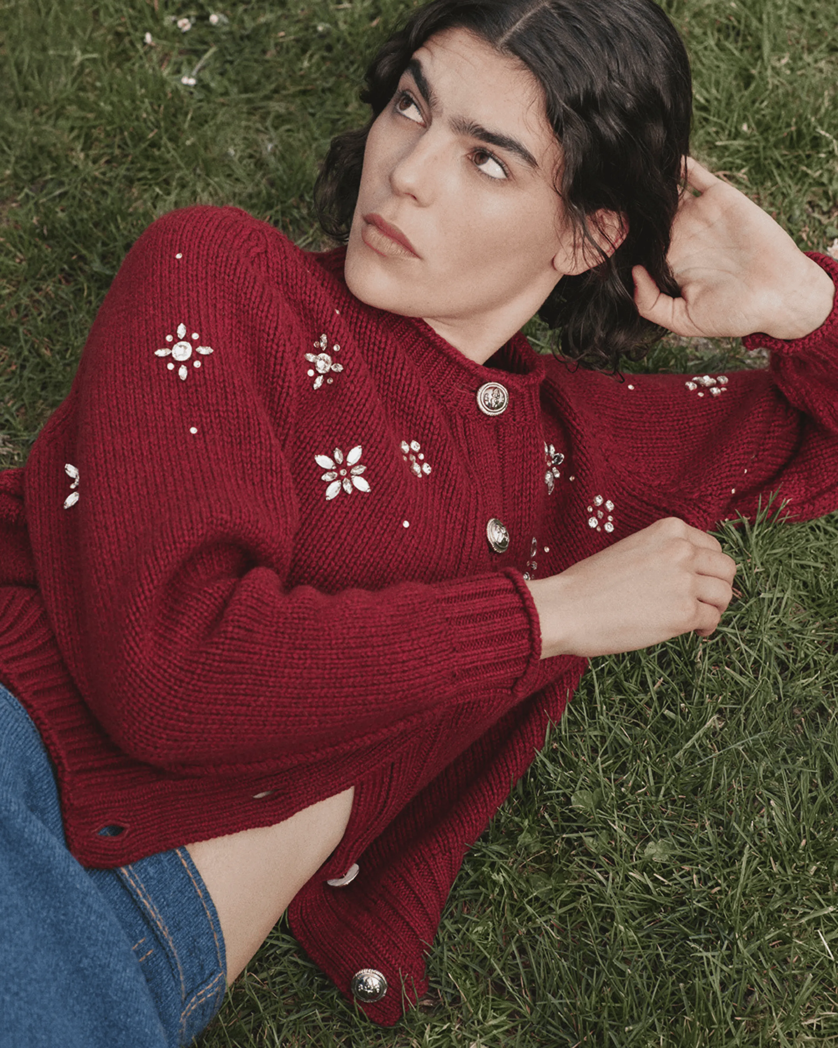 Cardigan épais en cachemire avec détail bijoux sold by Barrie product image thumbnail 4