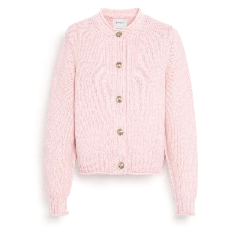 Cardigan épais en cachemire à boutons dorés sold by Barrie