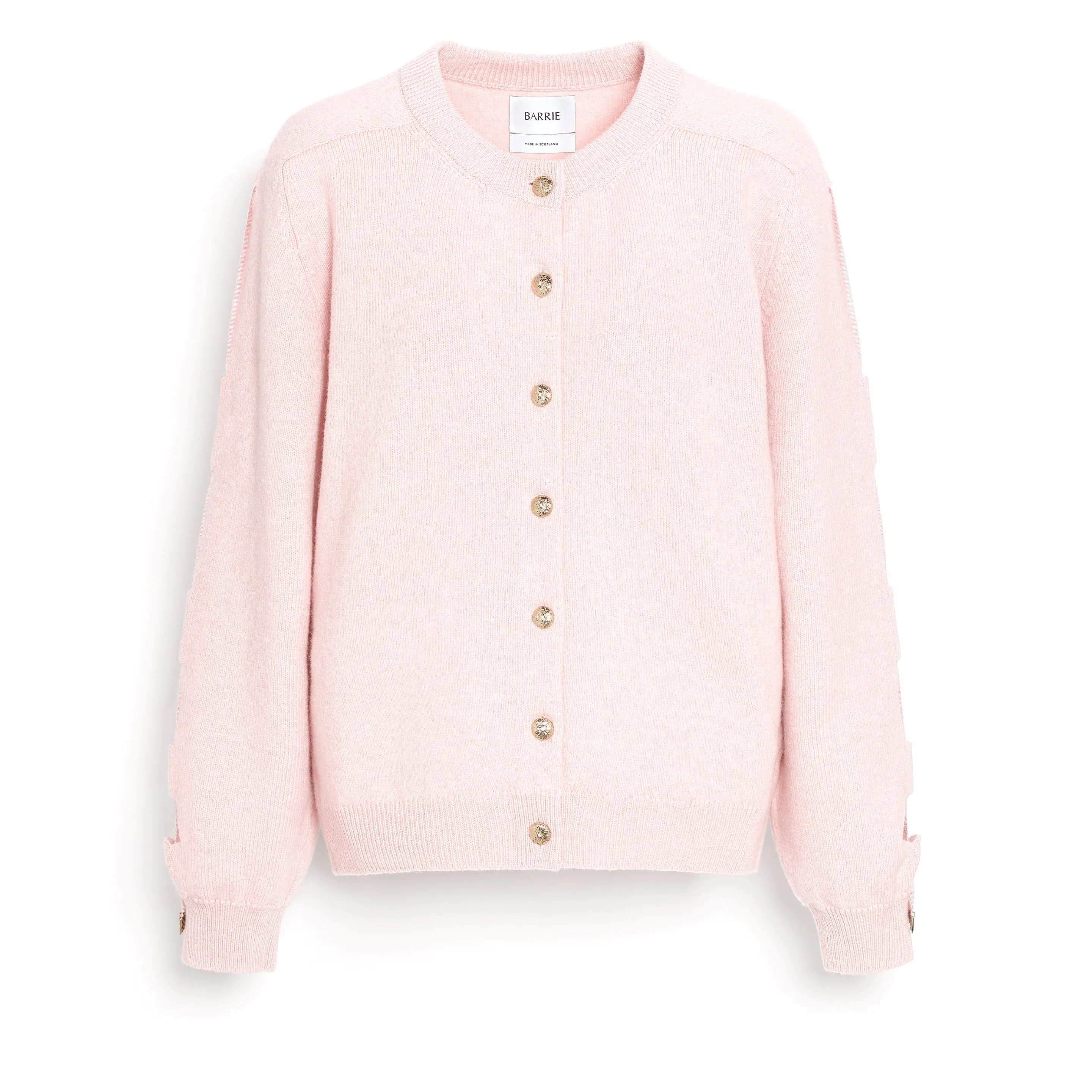 Cardigan en laine avec ruban sur les manches sold by Barrie