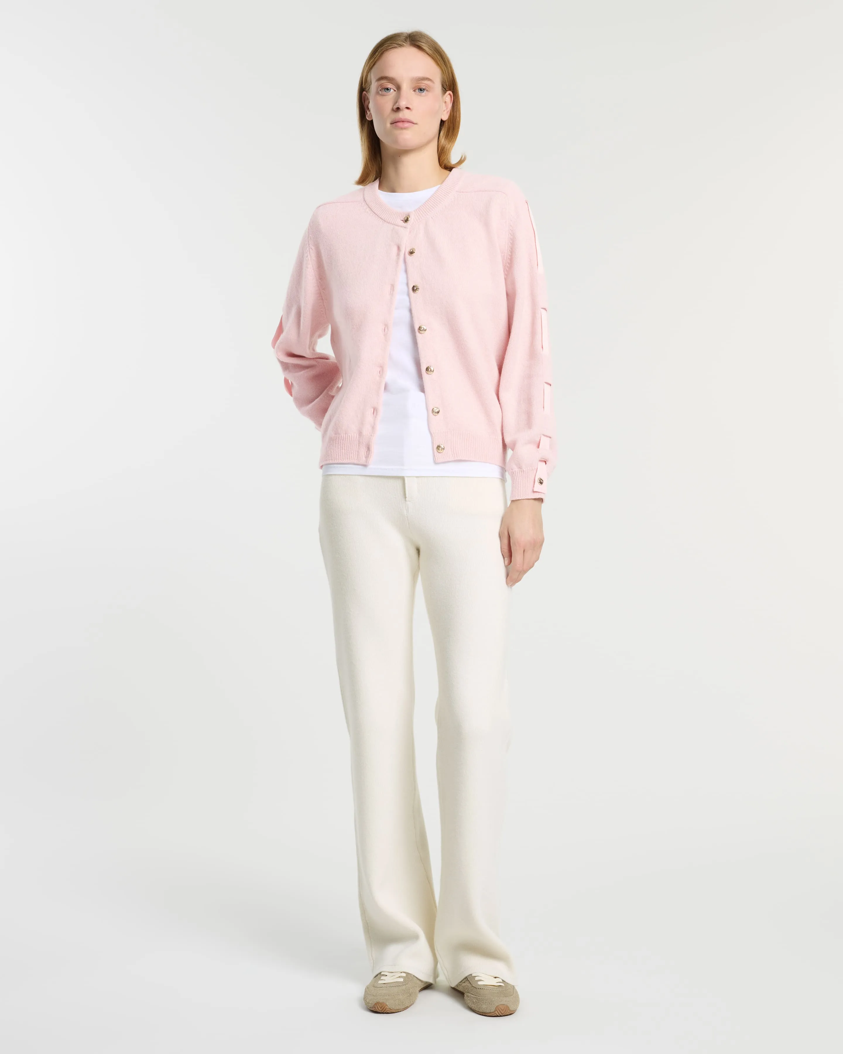 Cardigan en laine avec ruban sur les manches sold by Barrie product image thumbnail 4