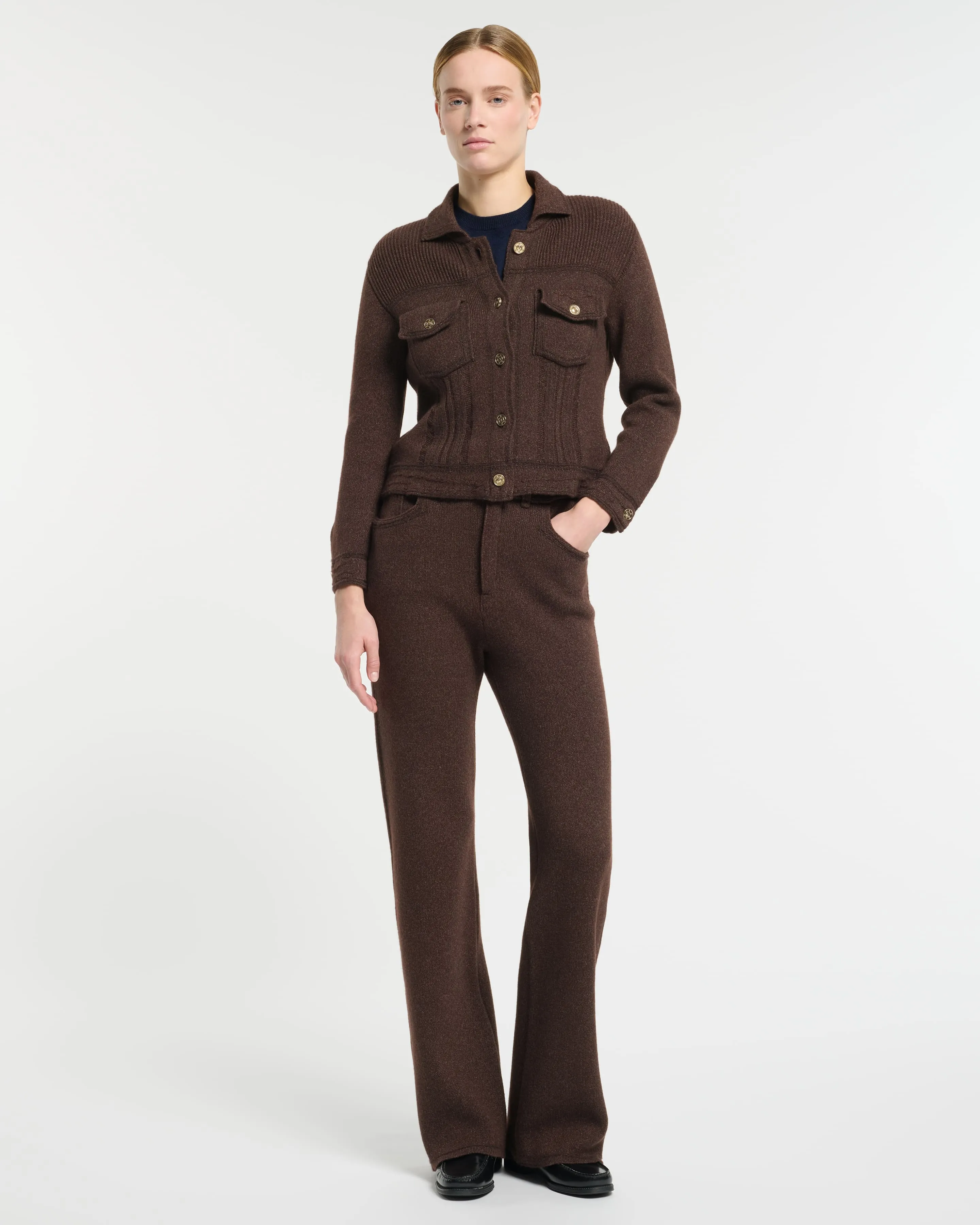 Veste Denim ajustée en cachemire et coton sold by Barrie product image thumbnail 4