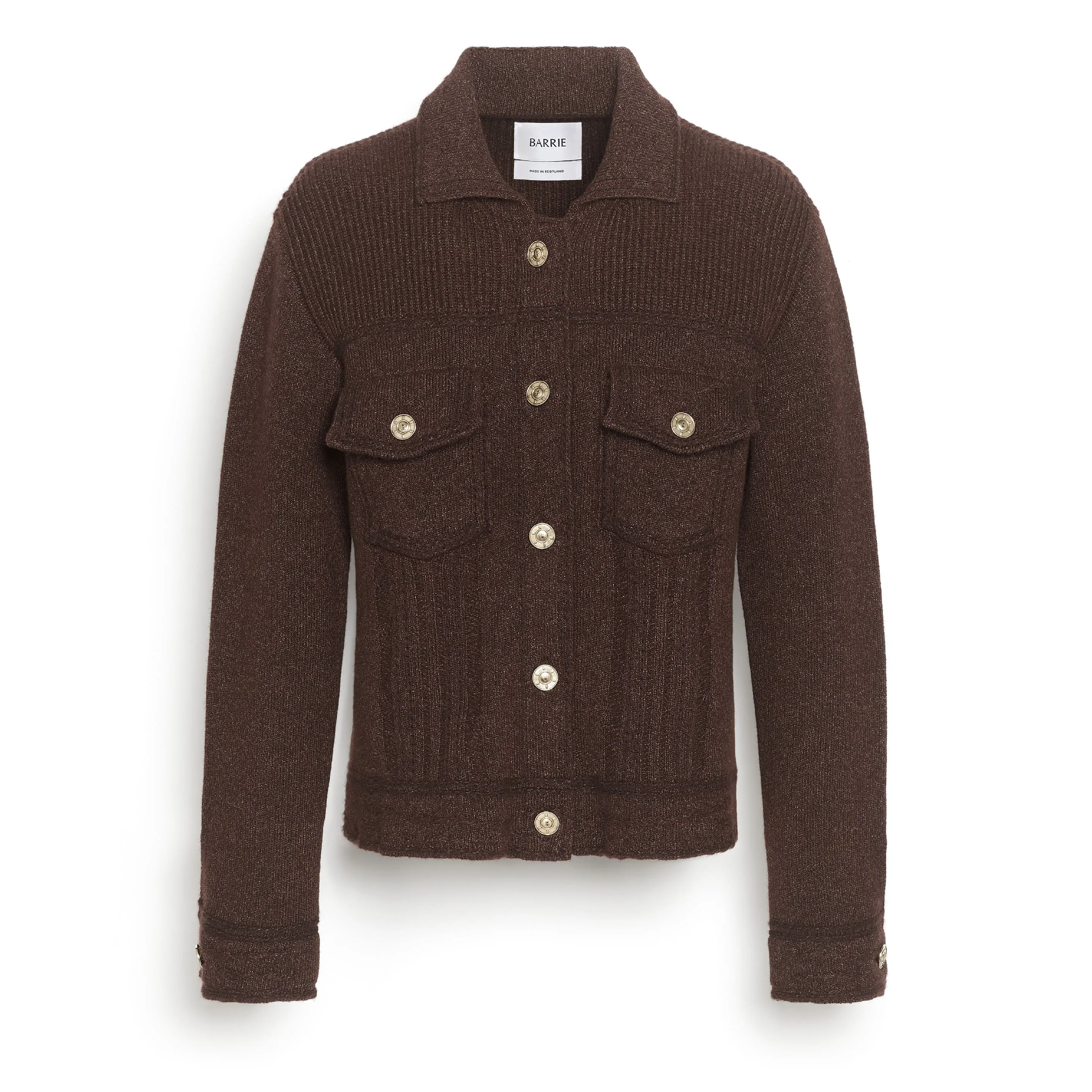 Veste Denim ajustée en cachemire et coton sold by Barrie