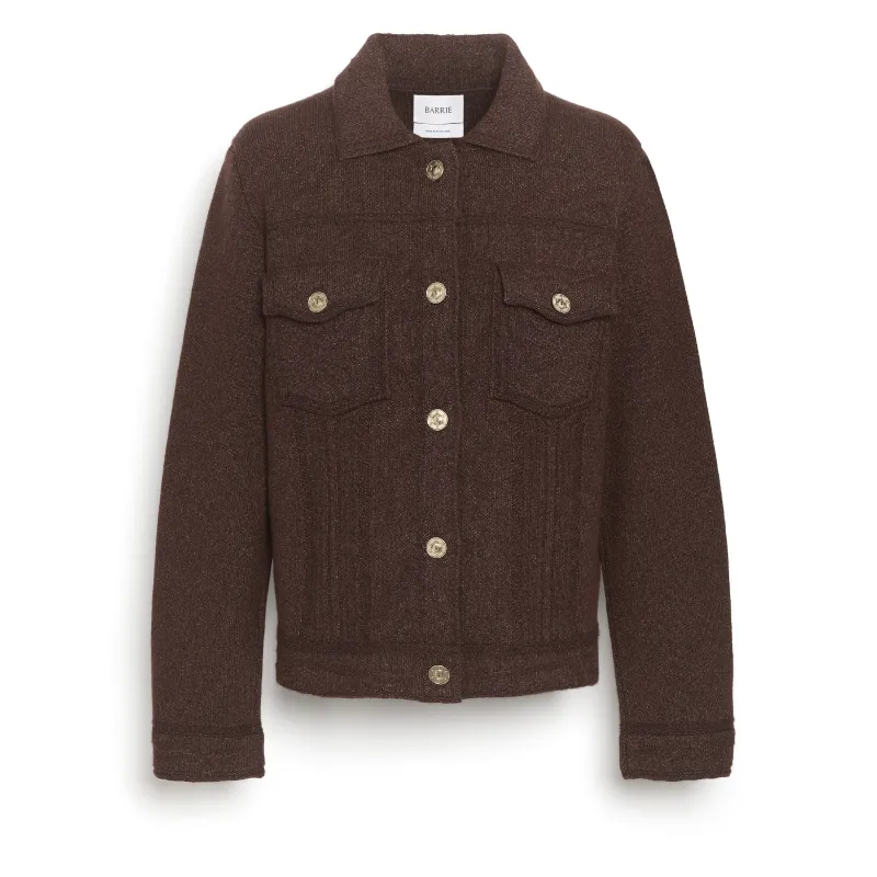 Veste Denim en cachemire et coton à coupe droite made by Barrie