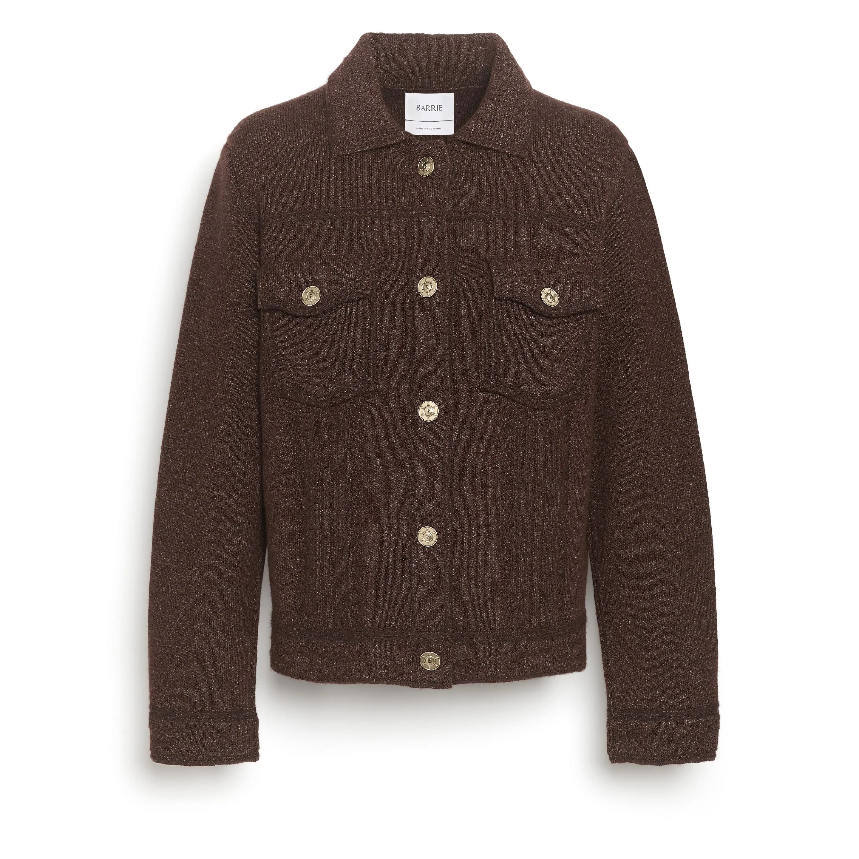 Veste Denim en cachemire et coton à coupe droite sold by Barrie