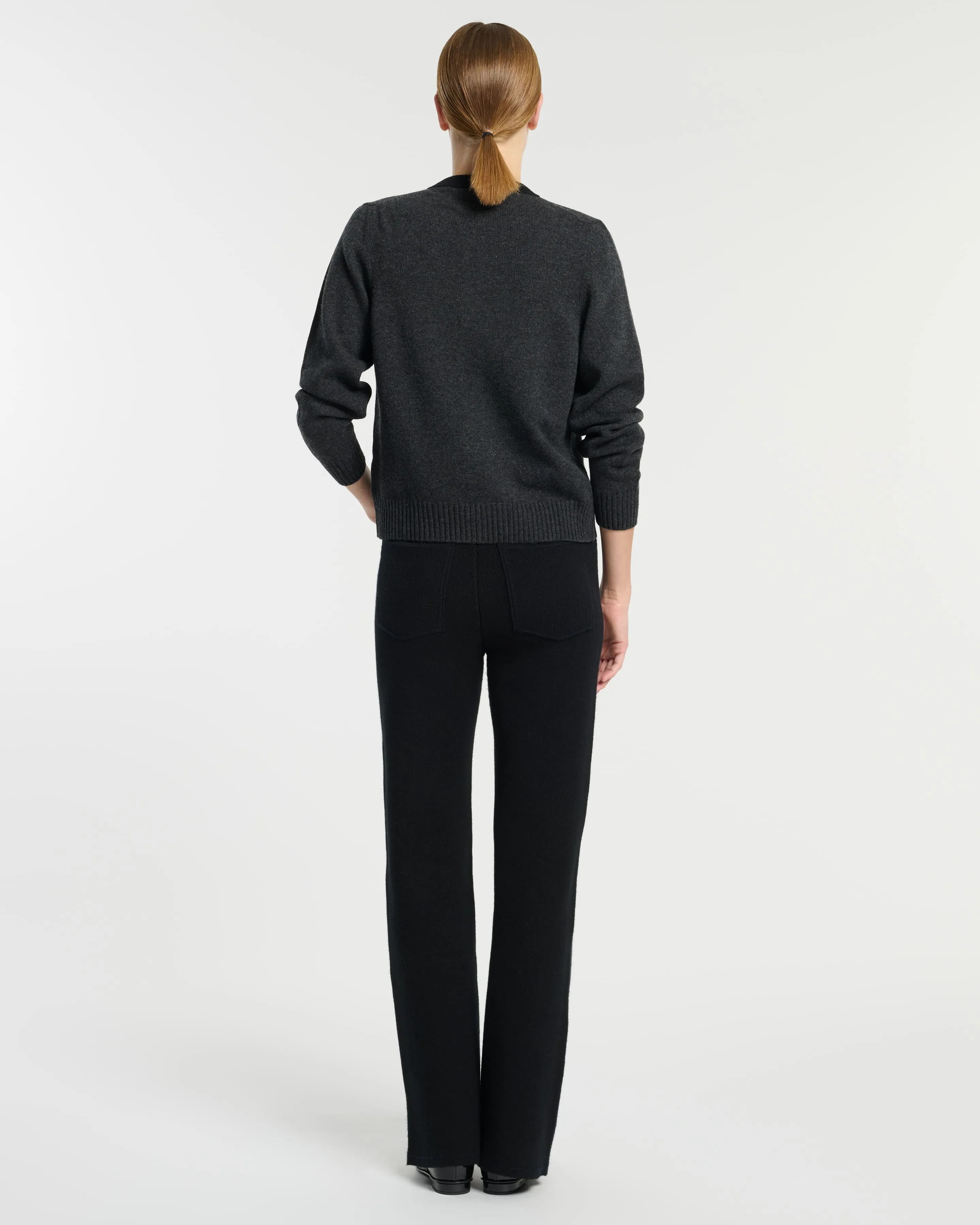 Cardigan en cachemire chiné logo B sold by Barrie product image thumbnail 5