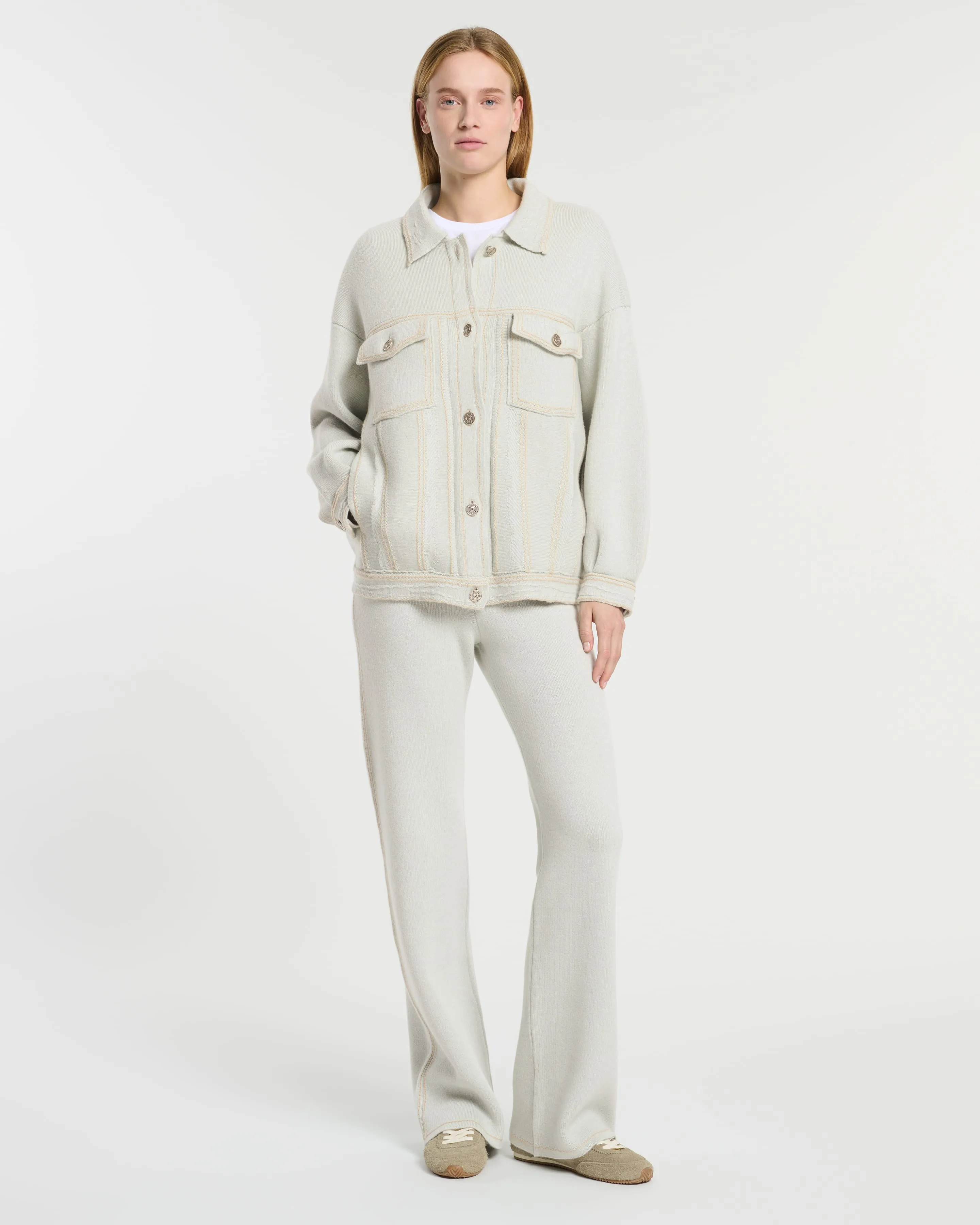 Veste Denim oversize en cachemire et coton sold by Barrie product image thumbnail 4